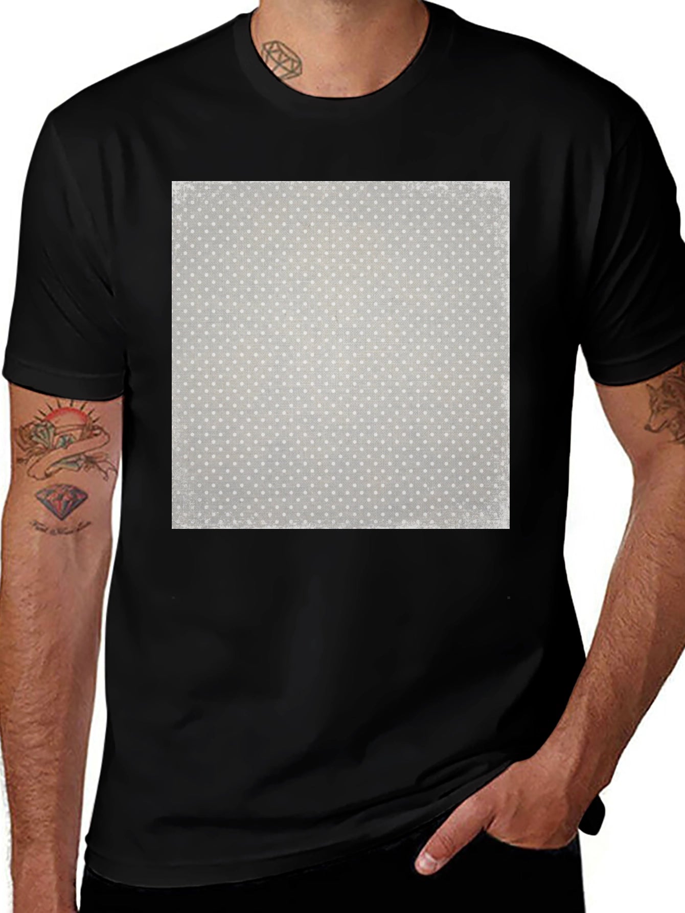Minimalist Patterned T-Shirt - Modern Casual Wear