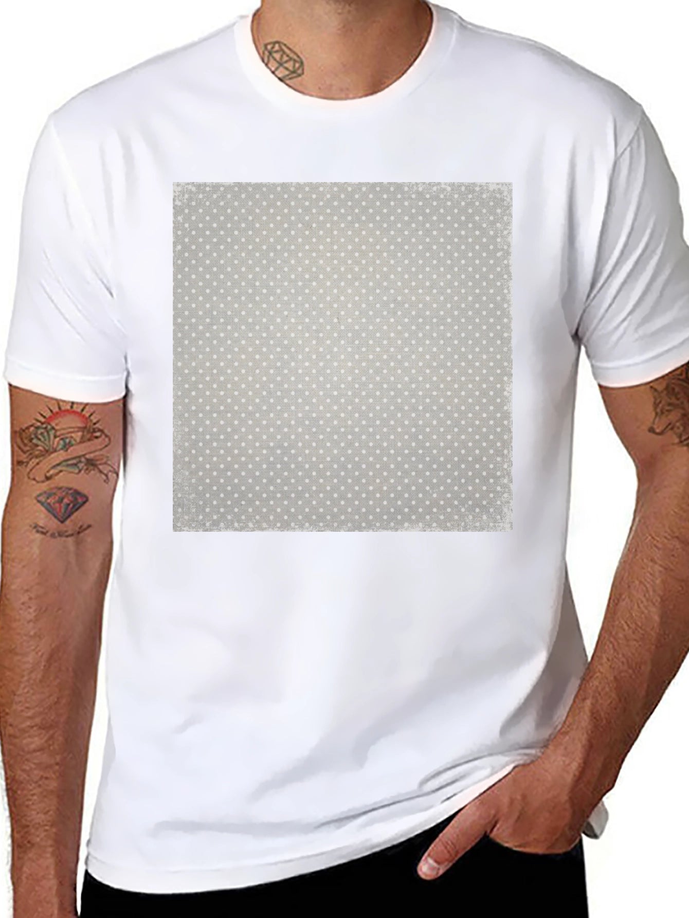 Minimalist Patterned T-Shirt - Modern Casual Wear
