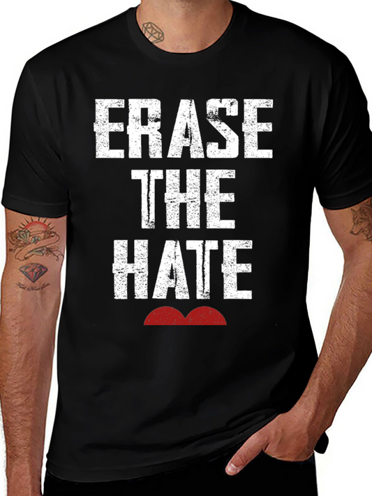 Erase The Hate Graphic T-Shirt - Black