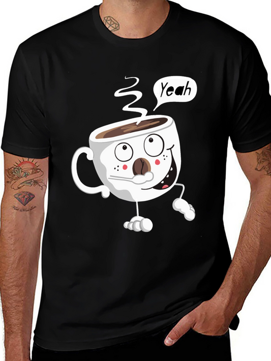 Funny Coffee Cup Cartoon T-Shirt