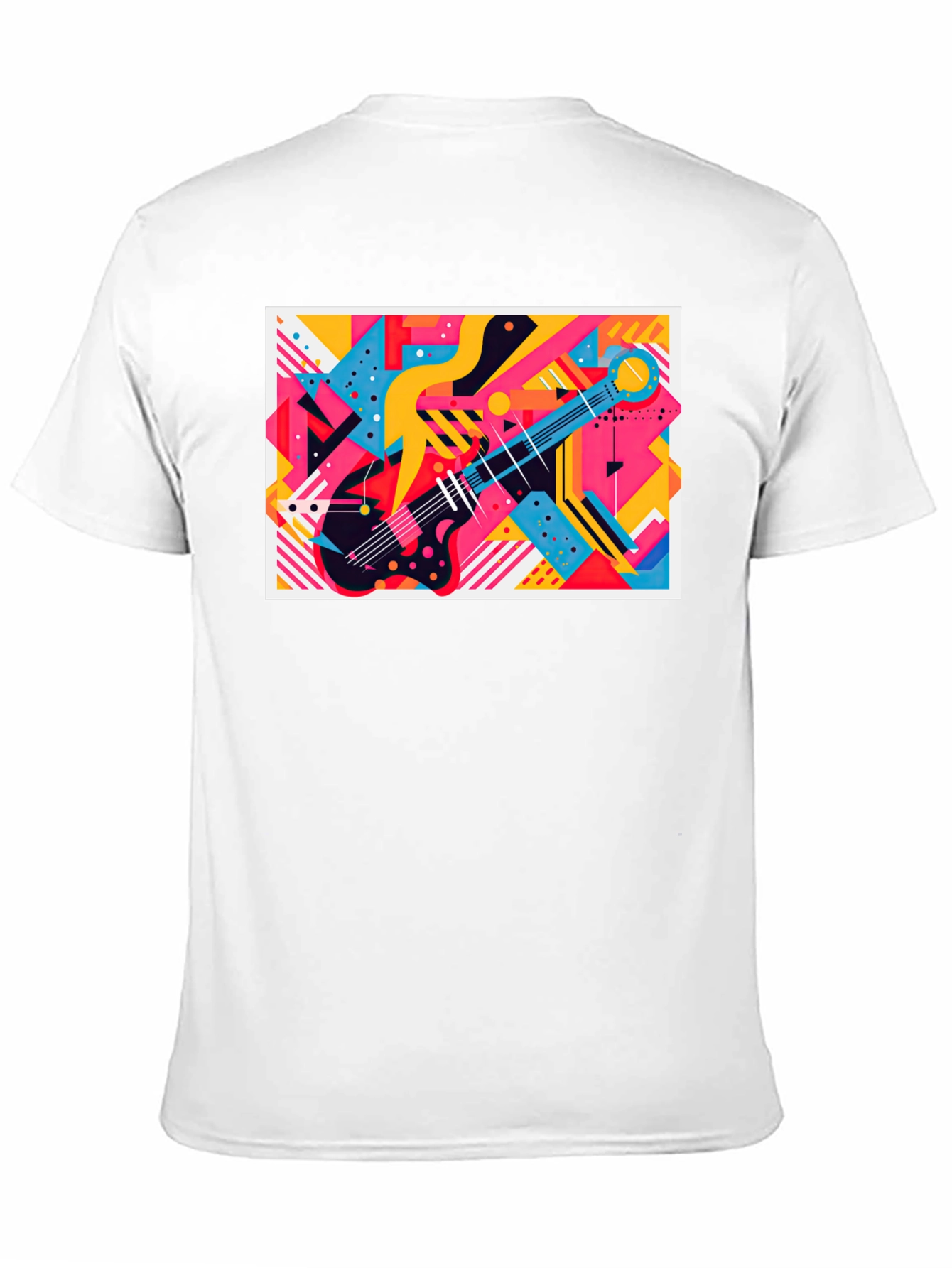 Abstract Guitar Graphic Tee - Trendy Music Lover T-Shirt