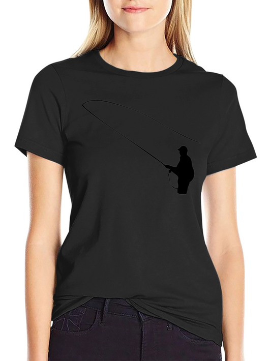 Fishing Silhouette Black T-Shirt