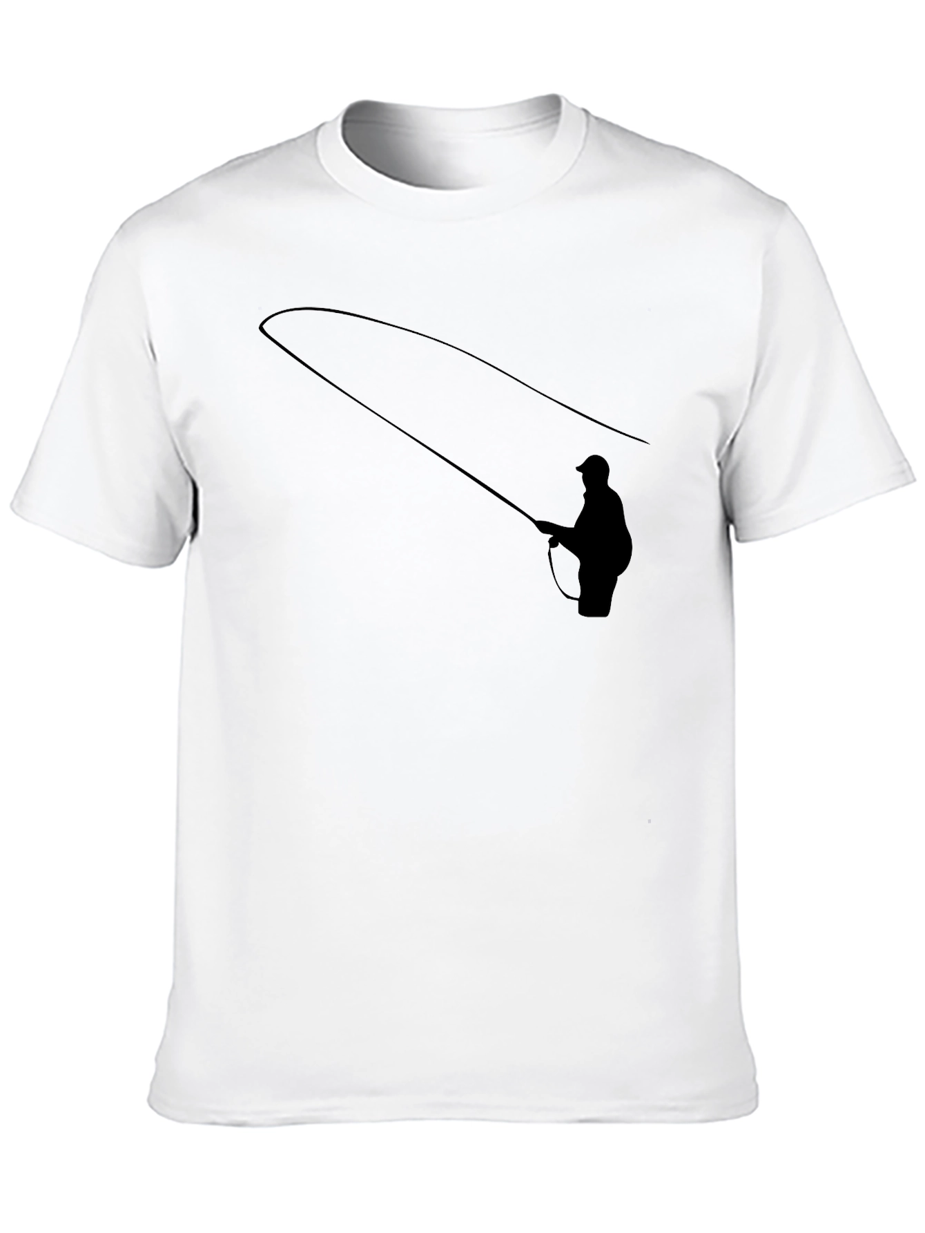 Fishing Silhouette Black T-Shirt