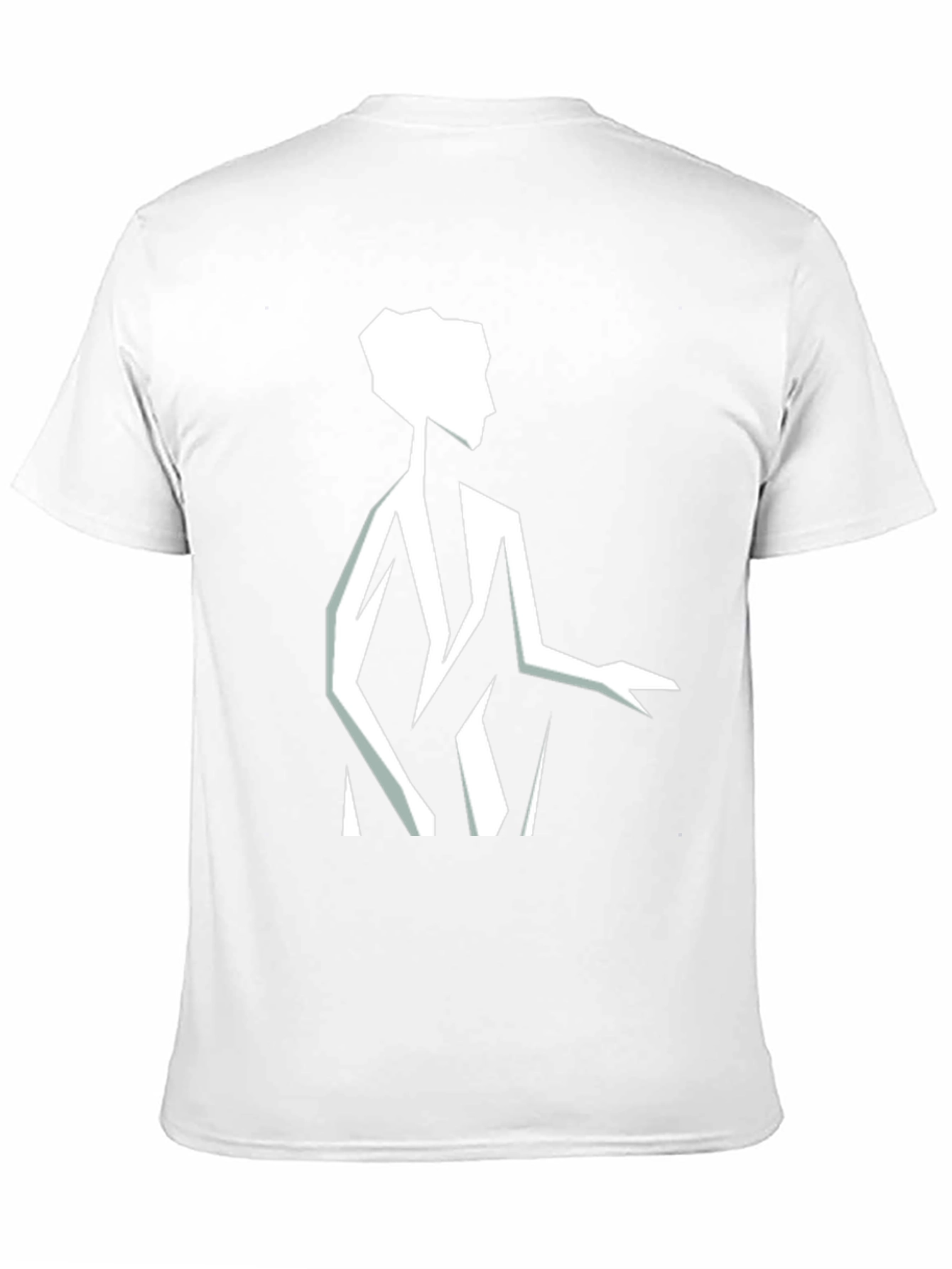 Geometric Silhouette Graphic Tee - Black