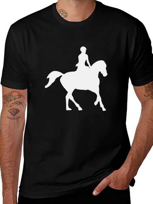 Equestrian Silhouette Tee - Black Graphic T-Shirt