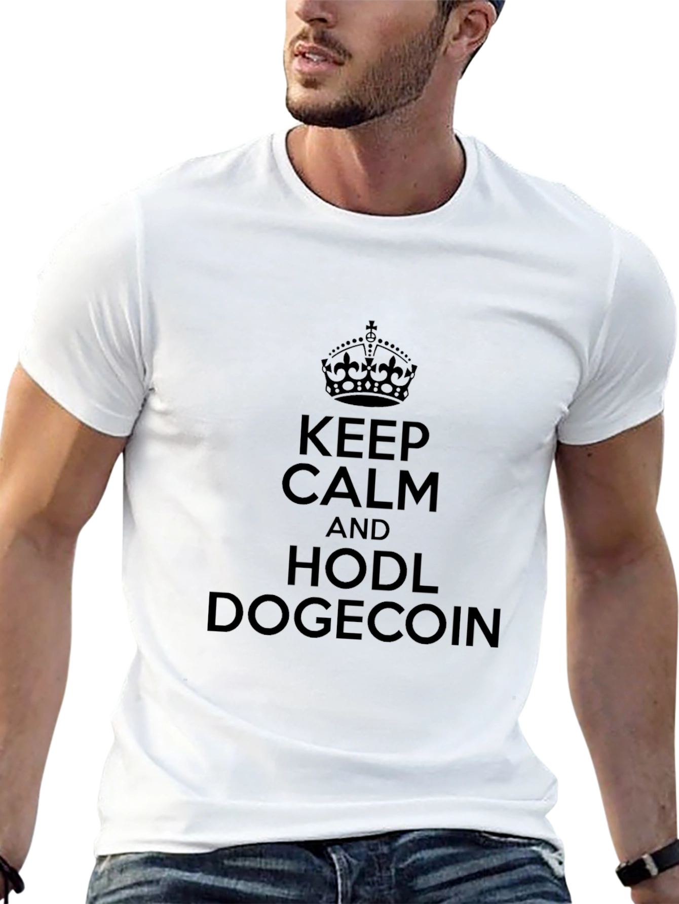 Keep Calm HODL Dogecoin T-Shirt - Black