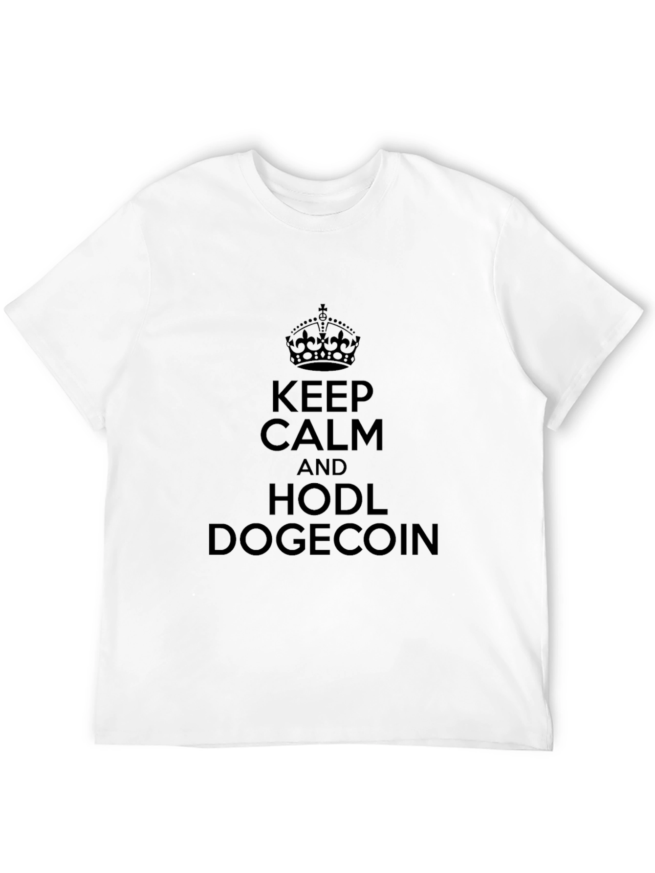 Keep Calm HODL Dogecoin T-Shirt - Black
