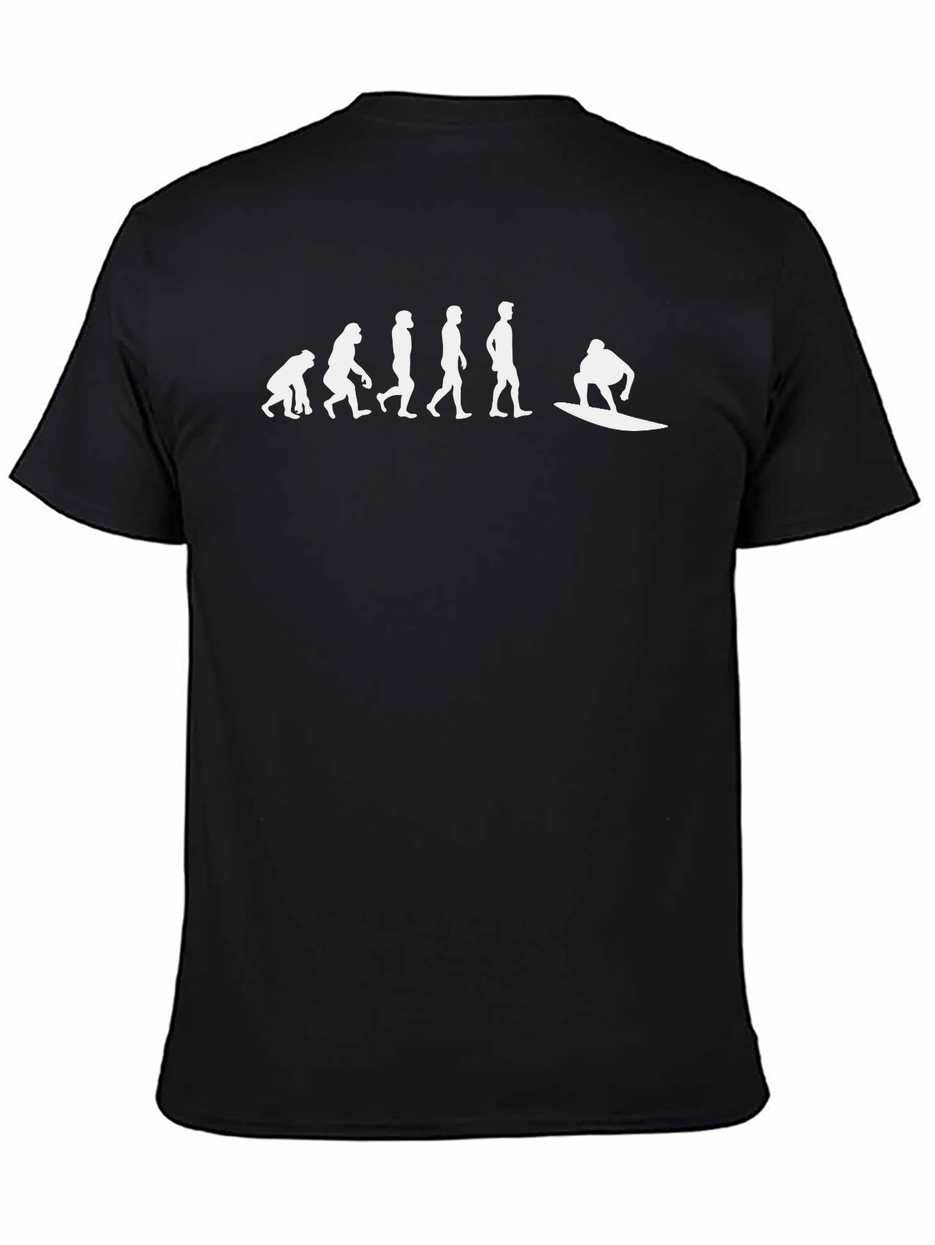 Evolution of Surfing T-Shirt | Black Cotton Tee