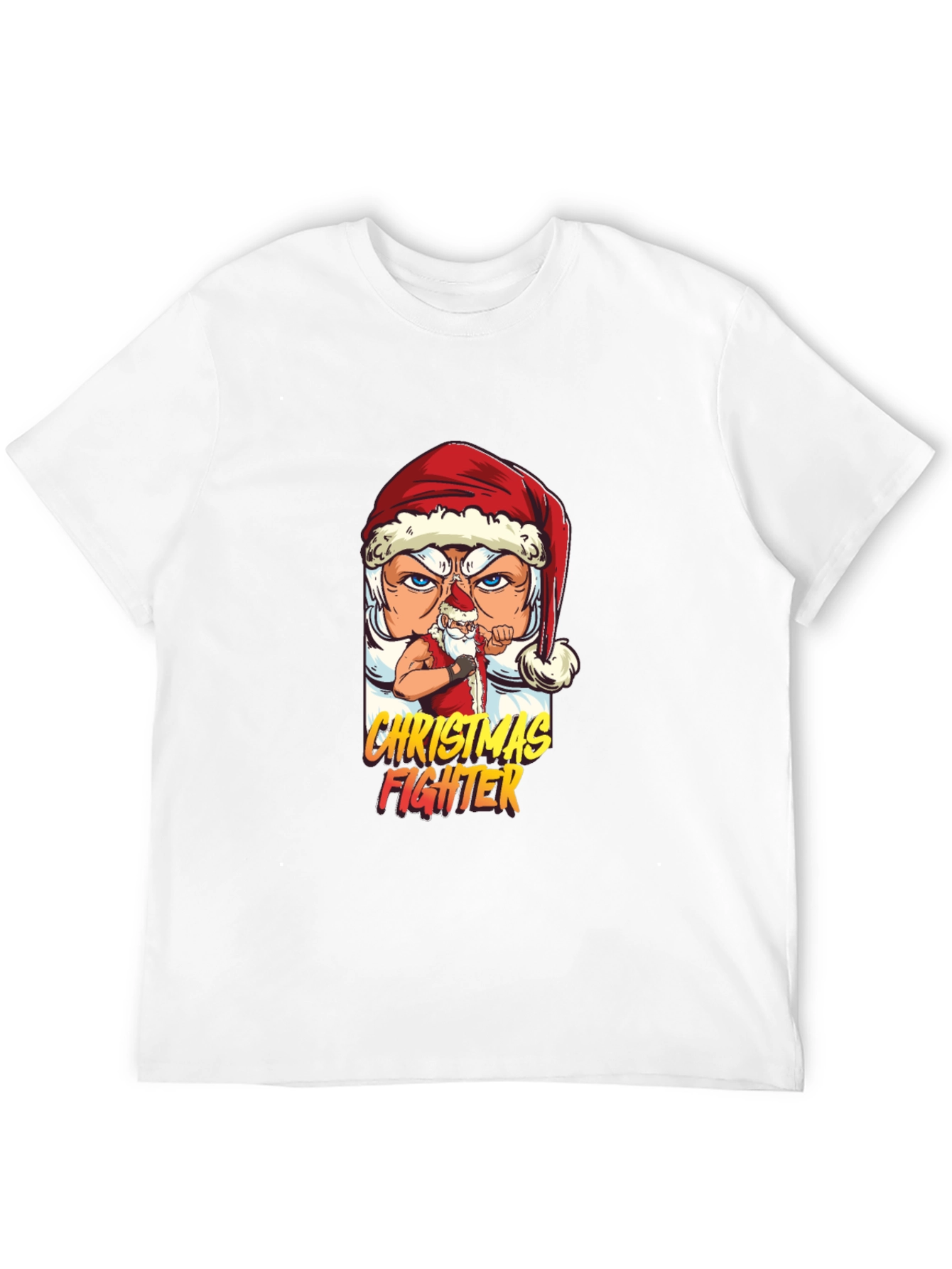 Christmas Fighter Graphic Tee - Black T-Shirt