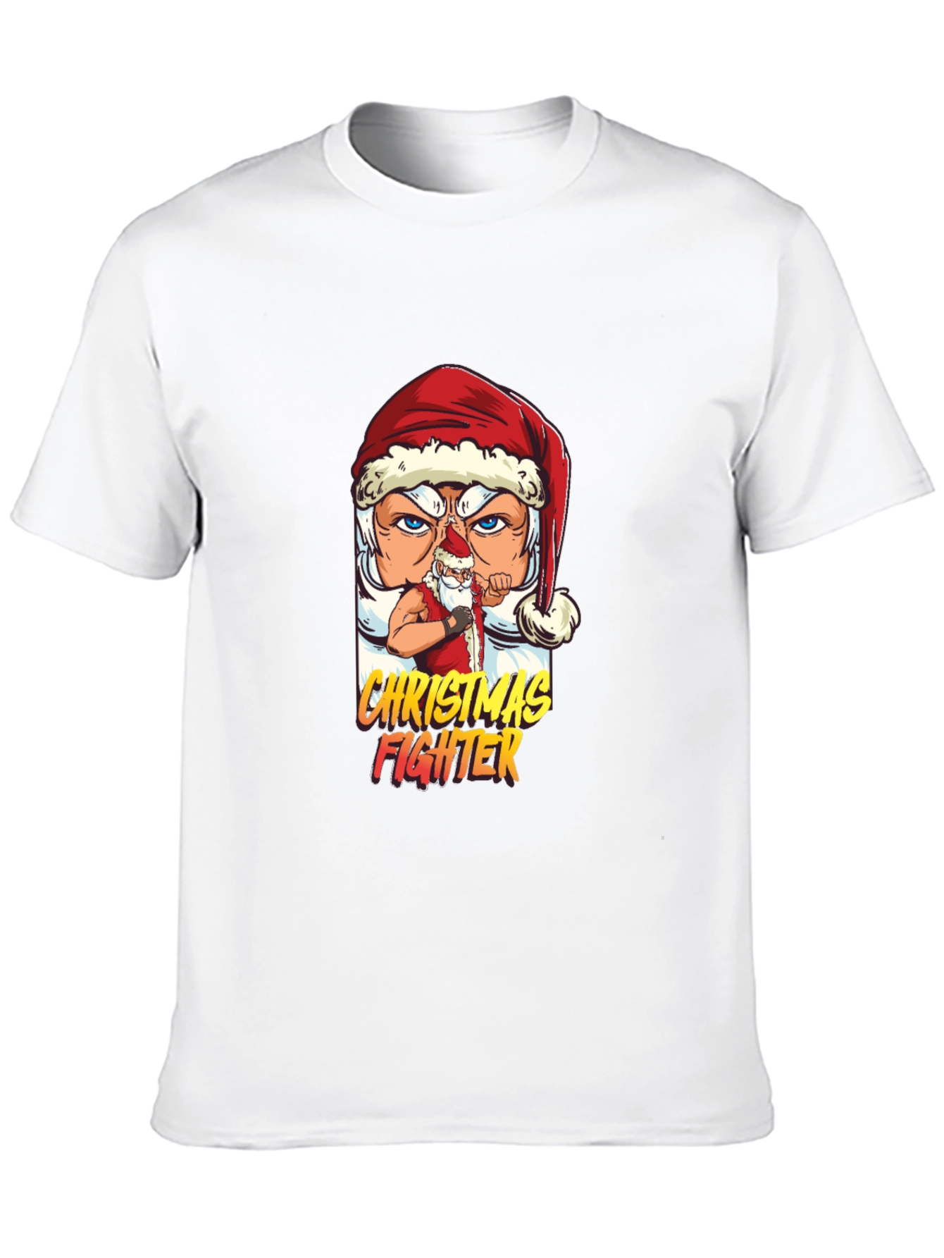 Christmas Fighter Graphic Tee - Black T-Shirt