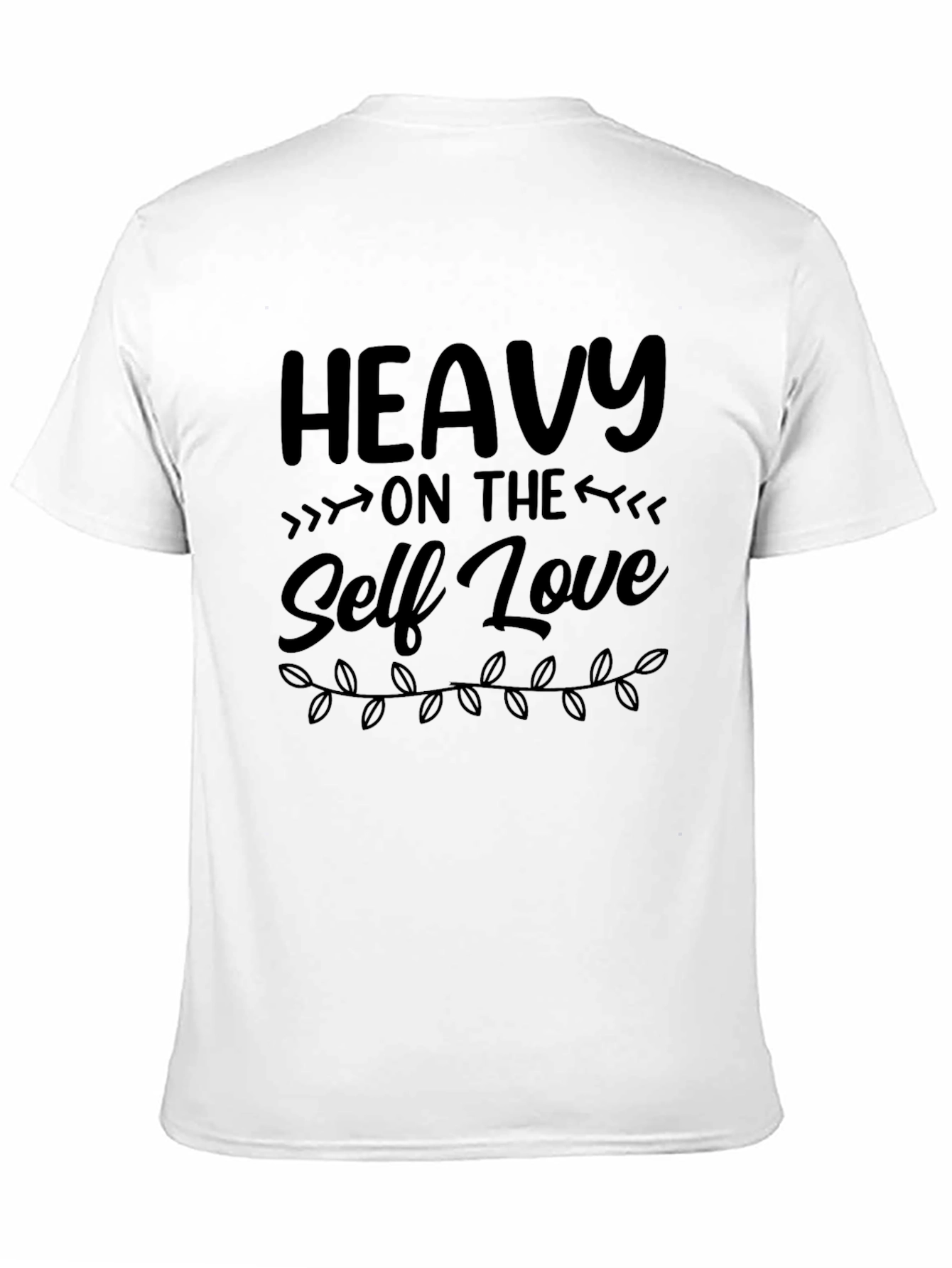 Heavy On The Self Love Black Graphic T-Shirt