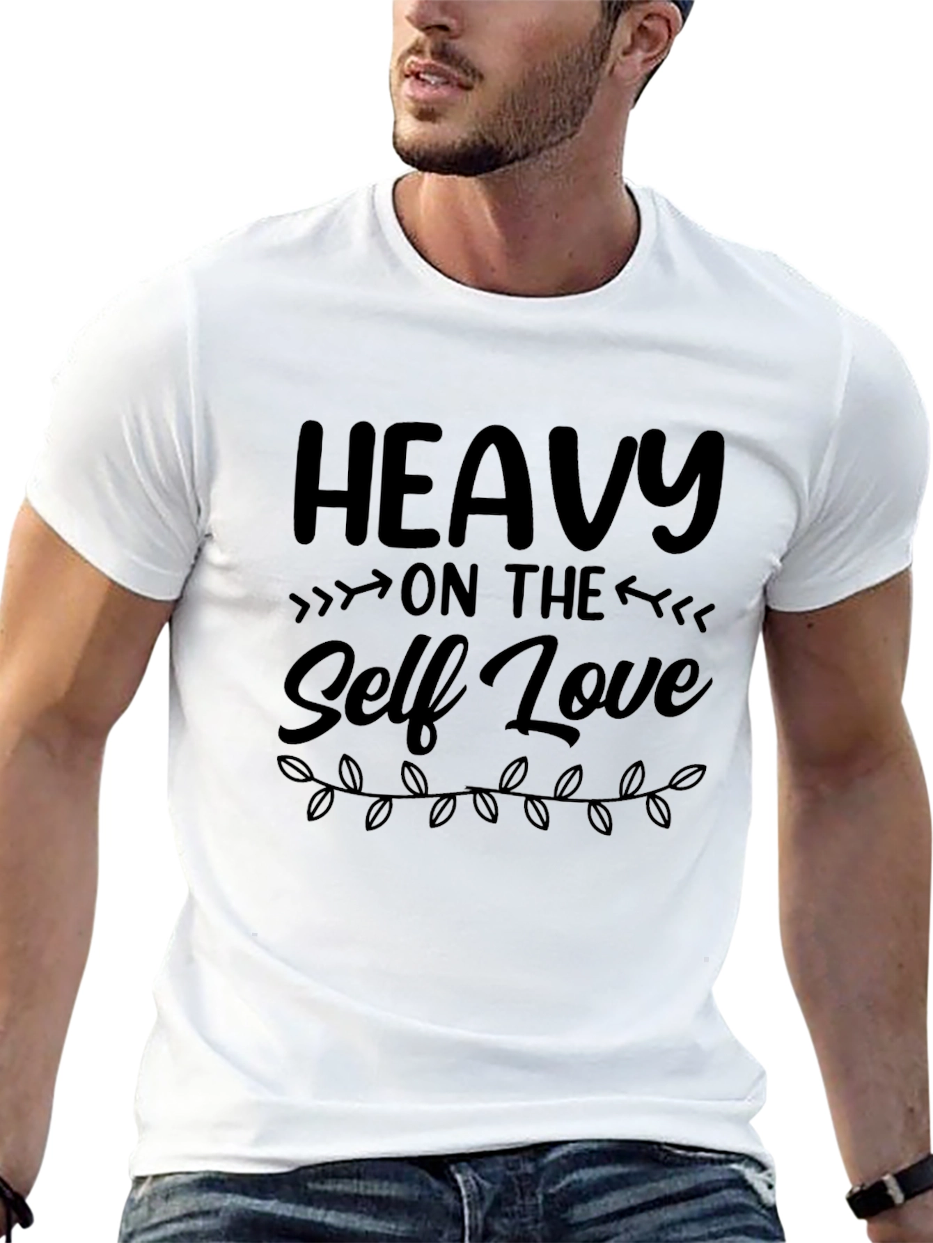 Heavy On The Self Love Black Graphic T-Shirt