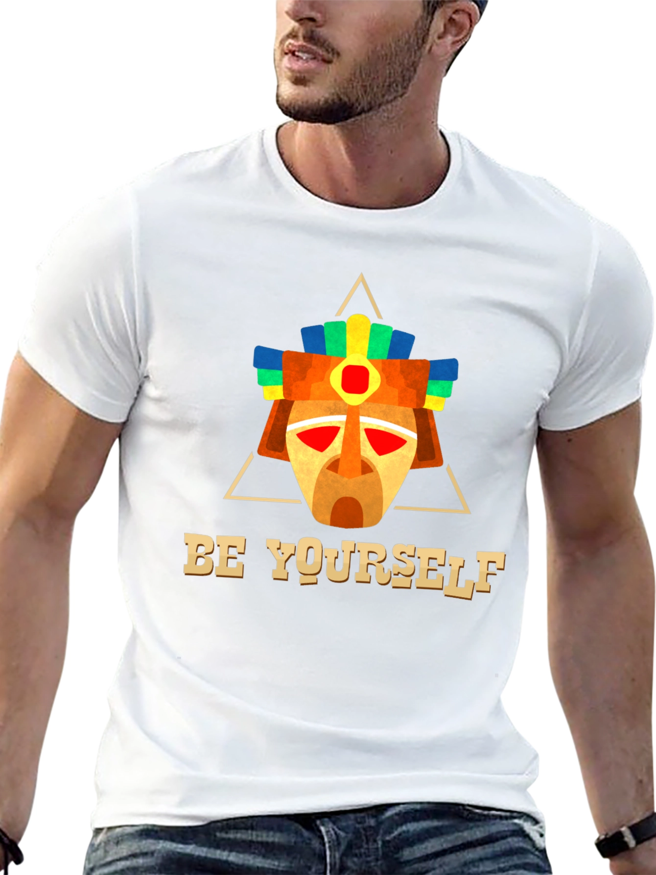 Be Yourself Aztec Mask T-Shirt