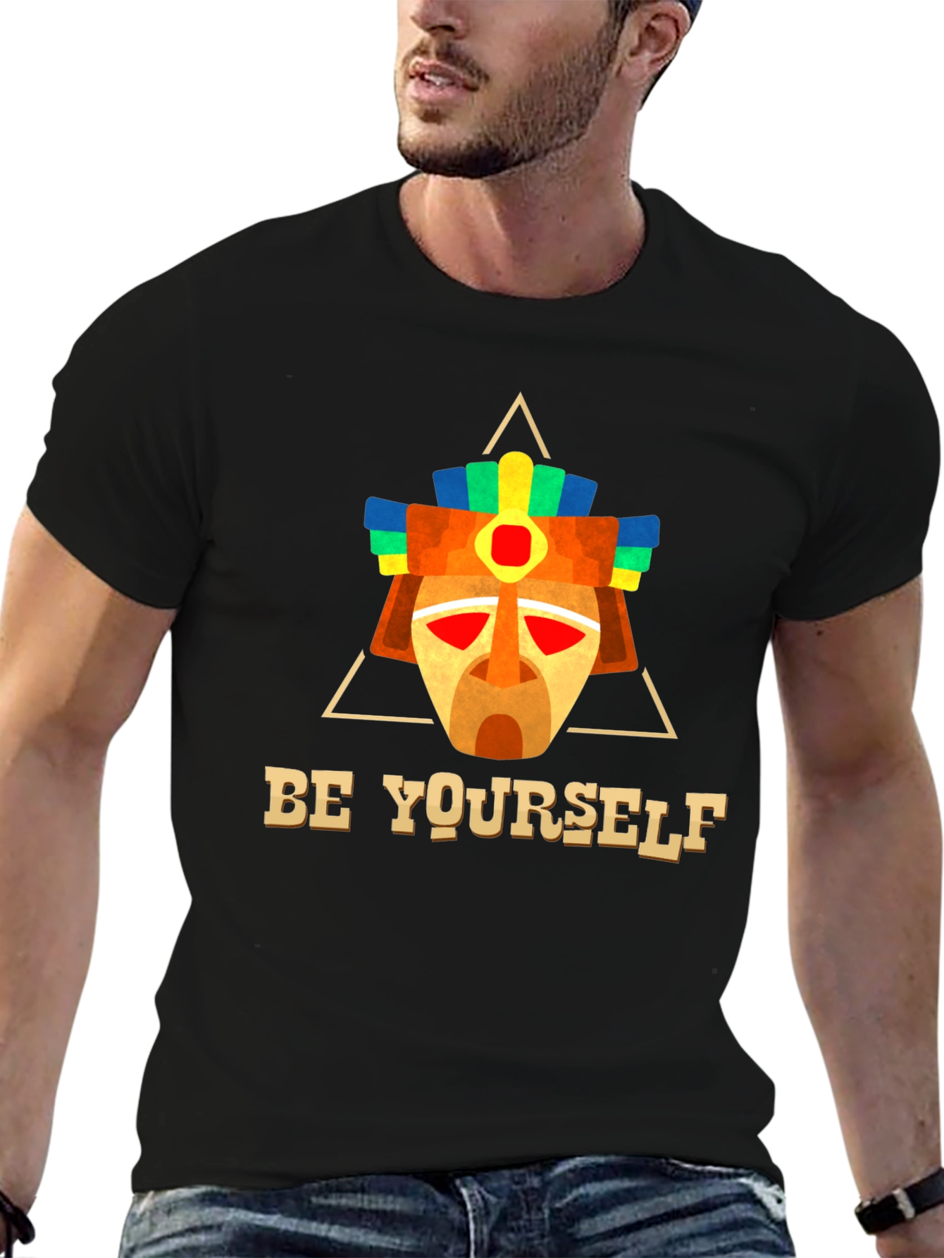 Be Yourself Aztec Mask T-Shirt
