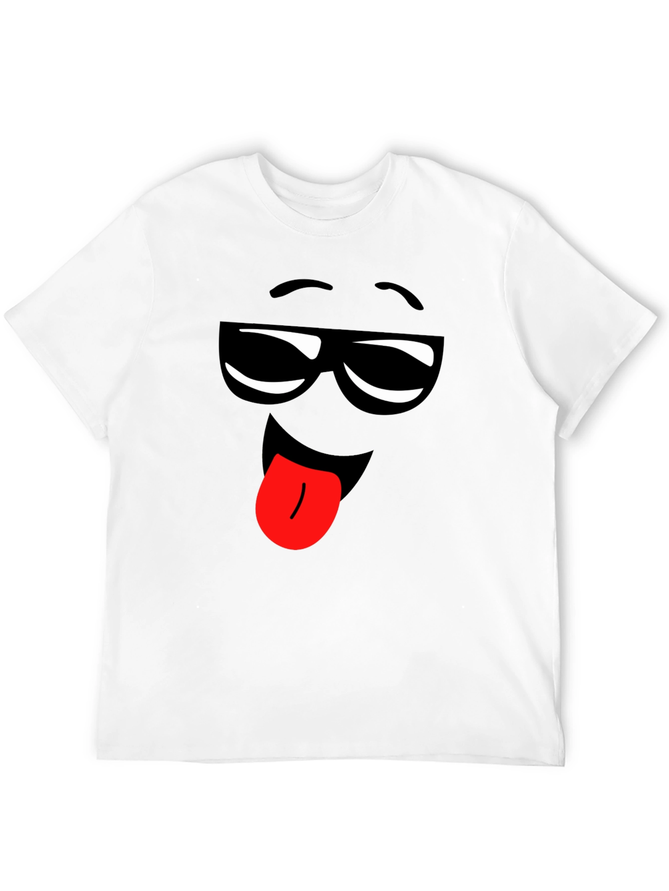 Funny Emoji Face Black T-Shirt