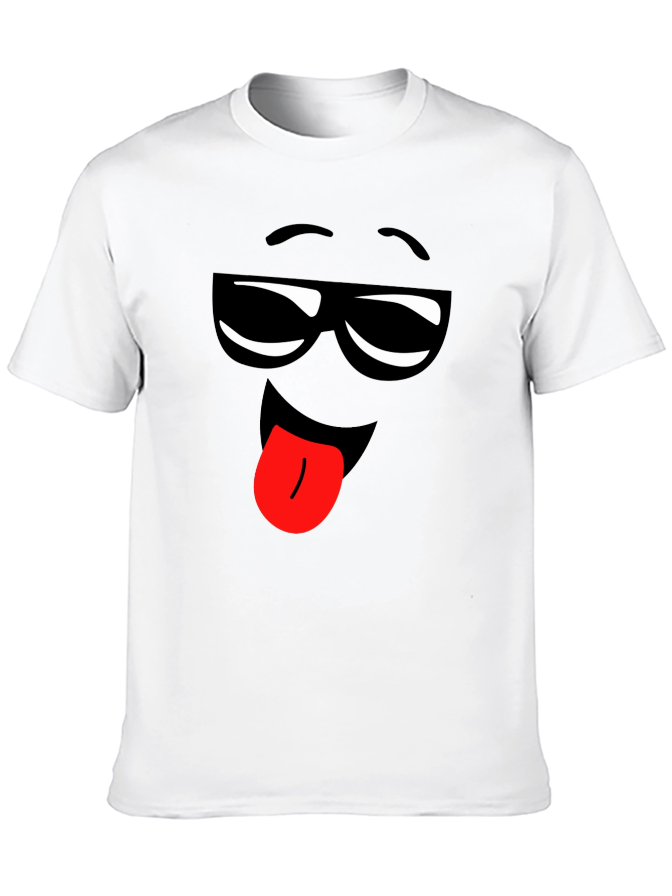 Funny Emoji Face Black T-Shirt