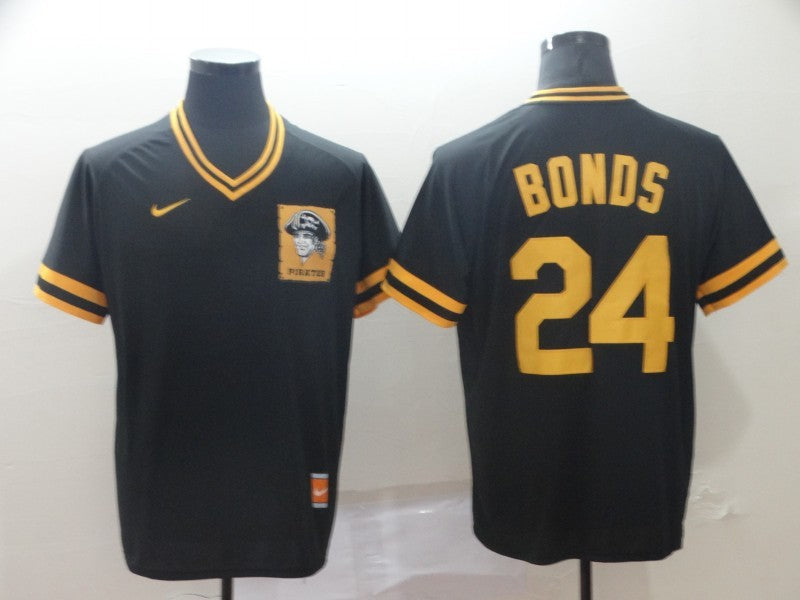 Men's Pittsburgh Pirates Barry Bonds #24 Black Stitched Jerseys