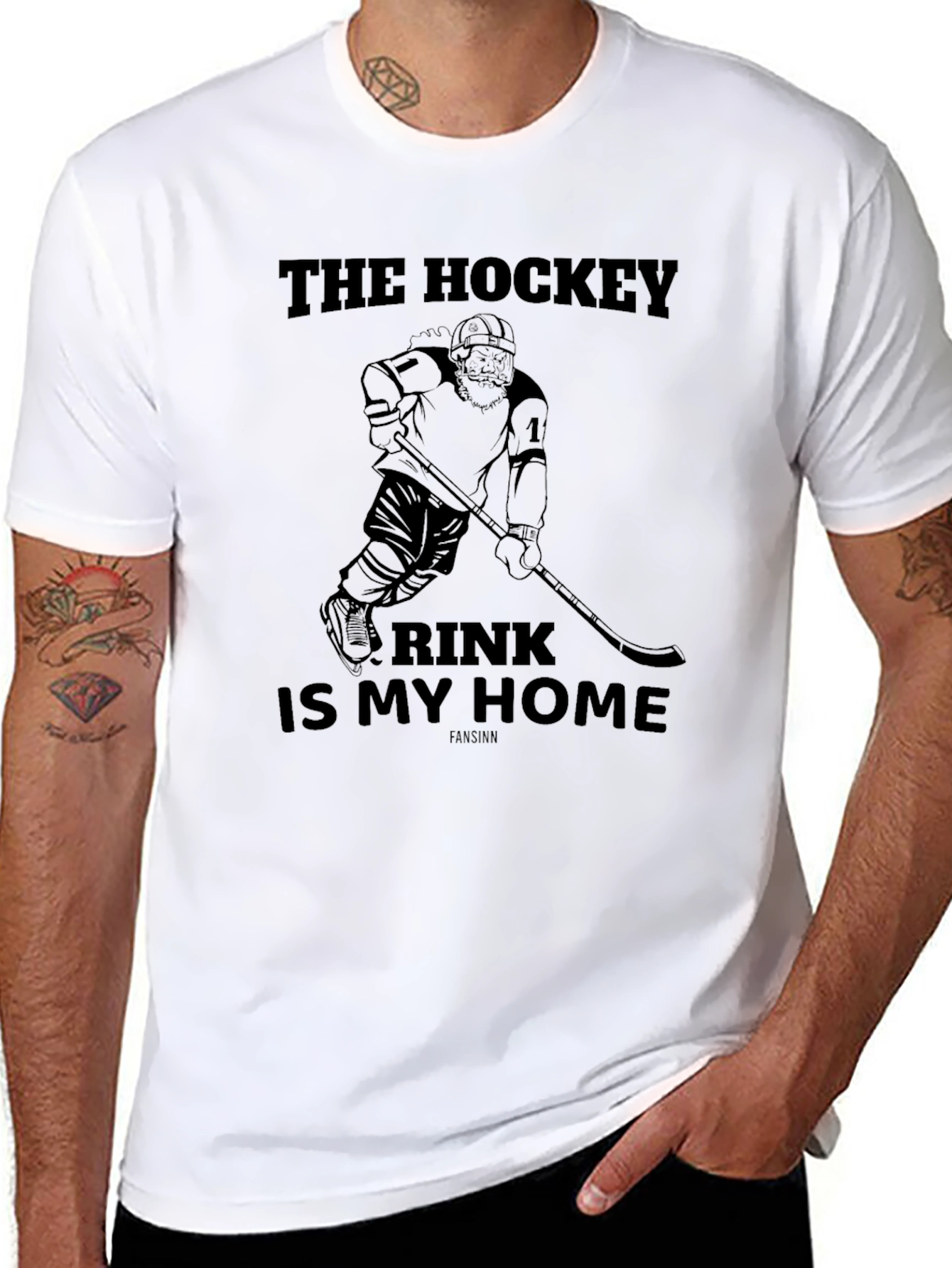 Hockey Rink is My Home Black T-Shirt