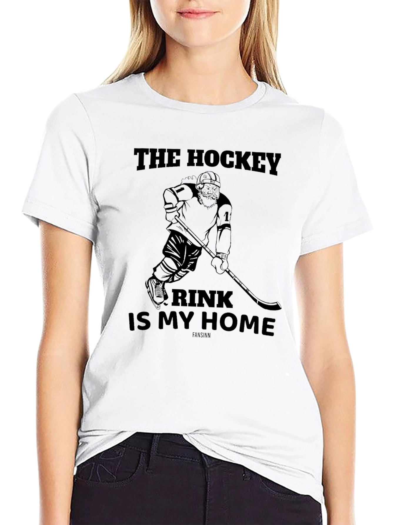 Hockey Rink is My Home Black T-Shirt
