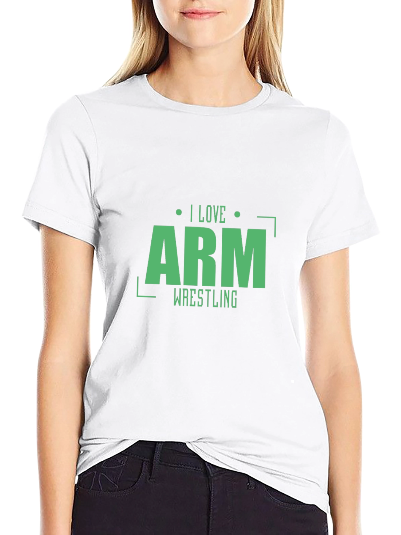 I Love Arm Wrestling T-Shirt - Black Stylish Design