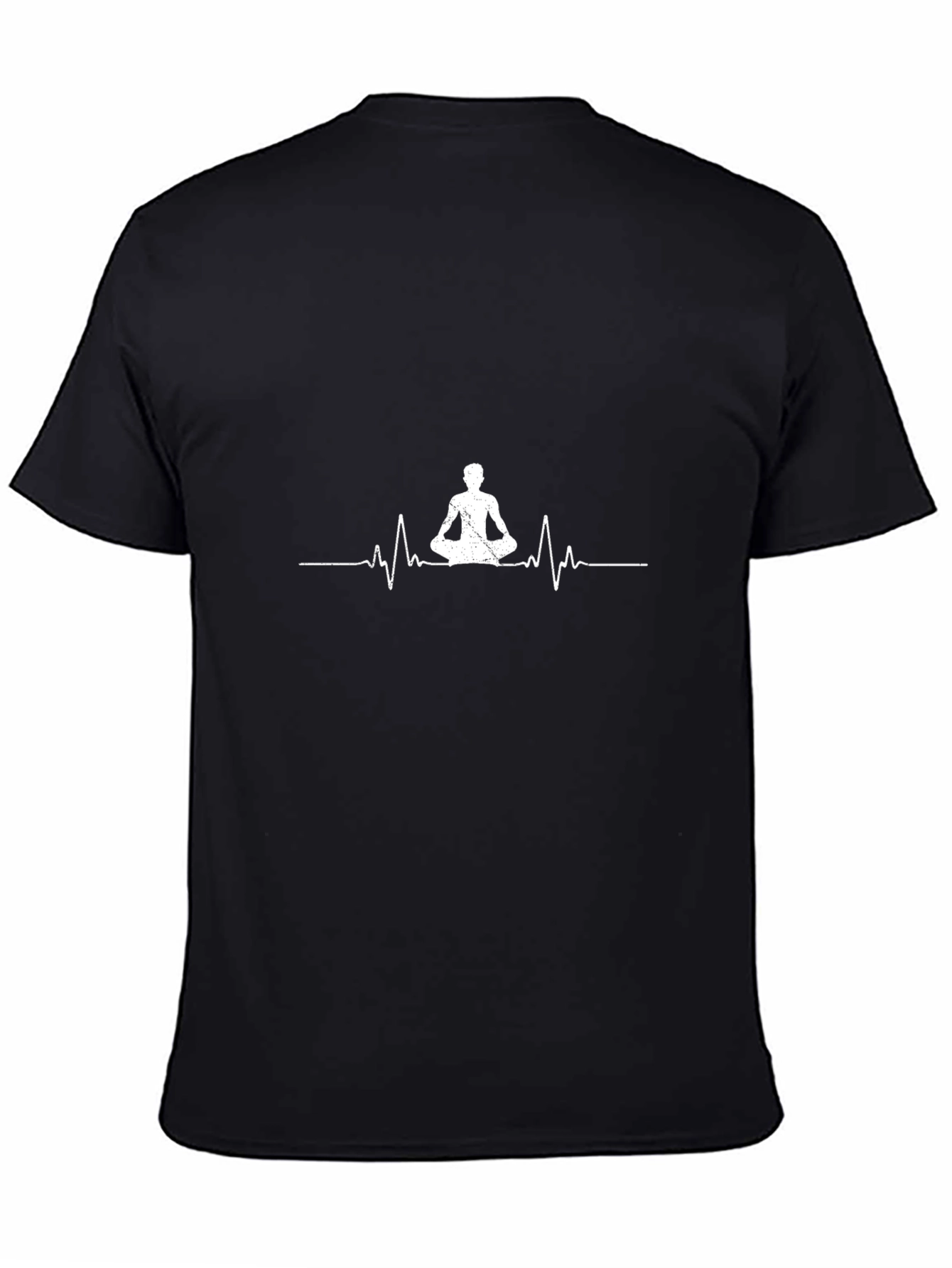Yoga Heartbeat Graphic Tee - Black