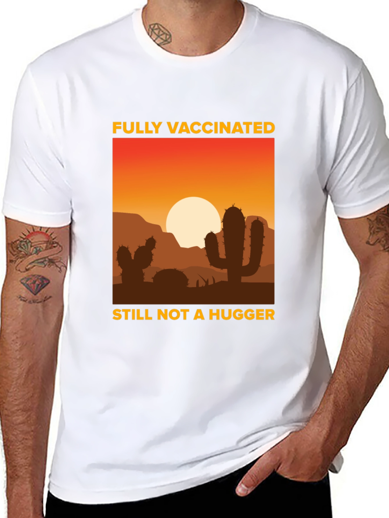 Fully Vaccinated Not a Hugger T-Shirt