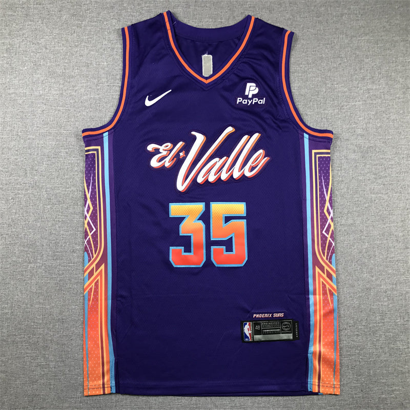Men's Phoenix Suns Kevin Durant #35 Purple 2023/24 Swingman Jerseys - City Edition