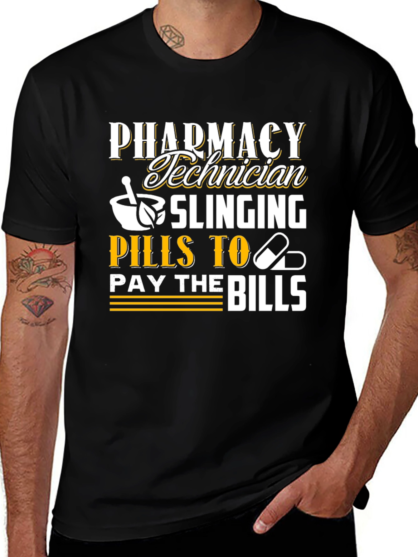 Pharmacy Technician T-Shirt: Slinging Pills to Pay the Bills
