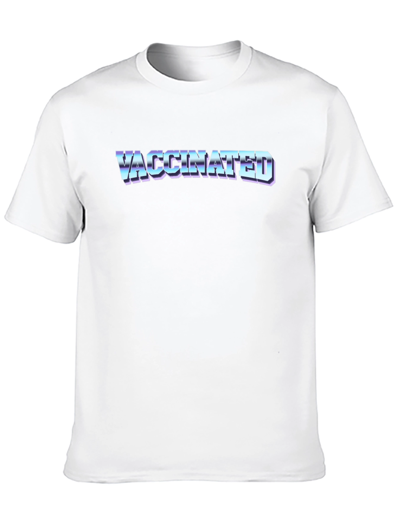 Vaccinated Retro Style T-Shirt - Black