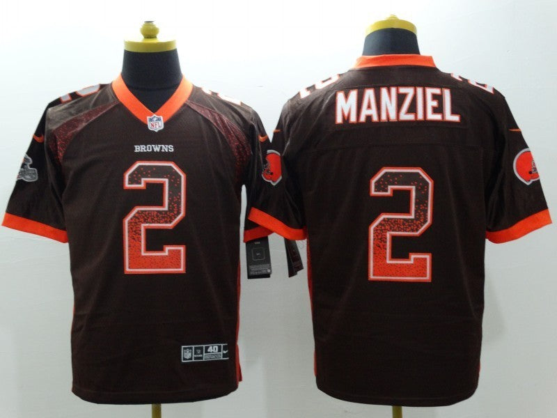 Men's Cleveland Browns Johnny Manziel #2 Brown Game Jerseys