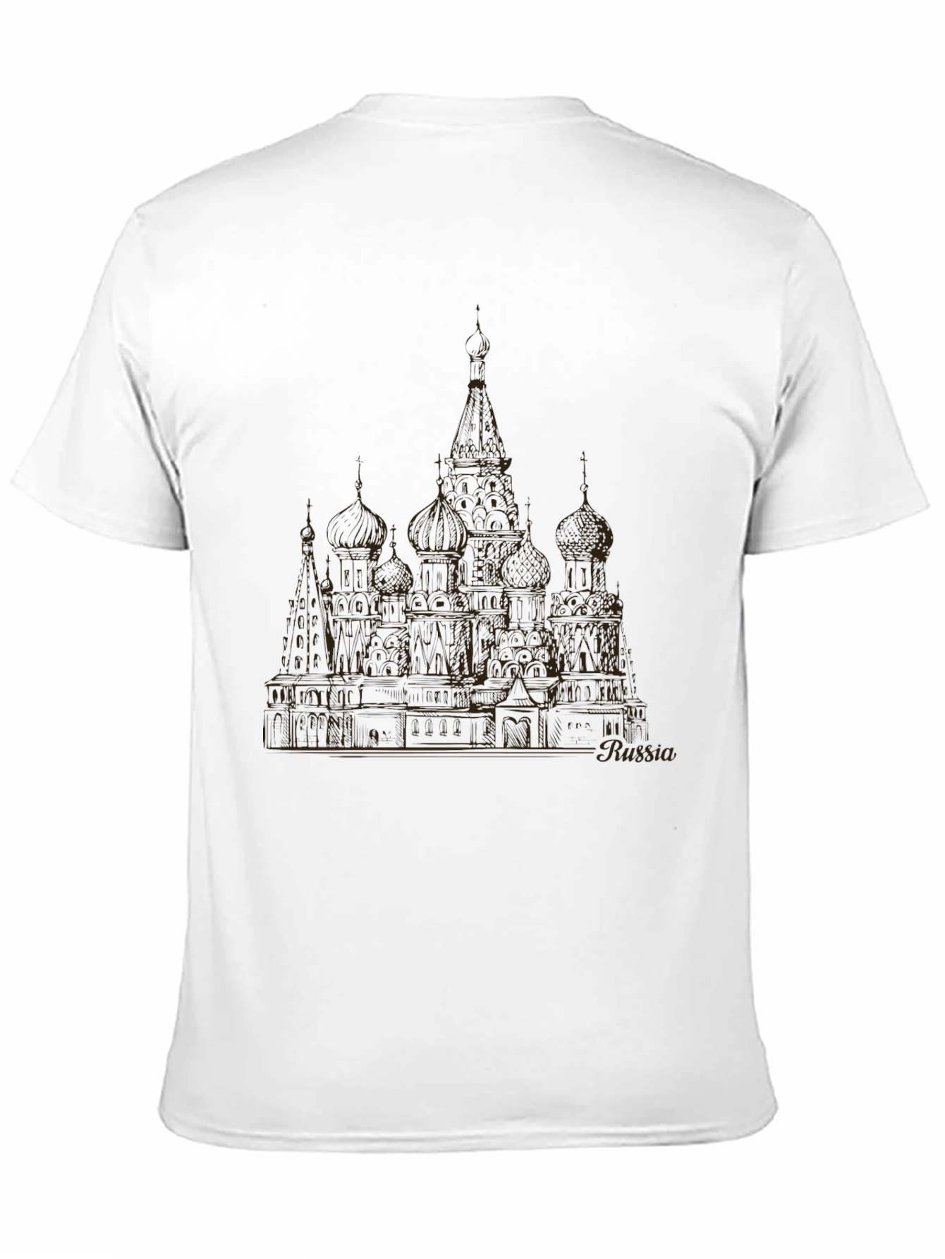 Russia St. Basils Cathedral Graphic Tee - Black