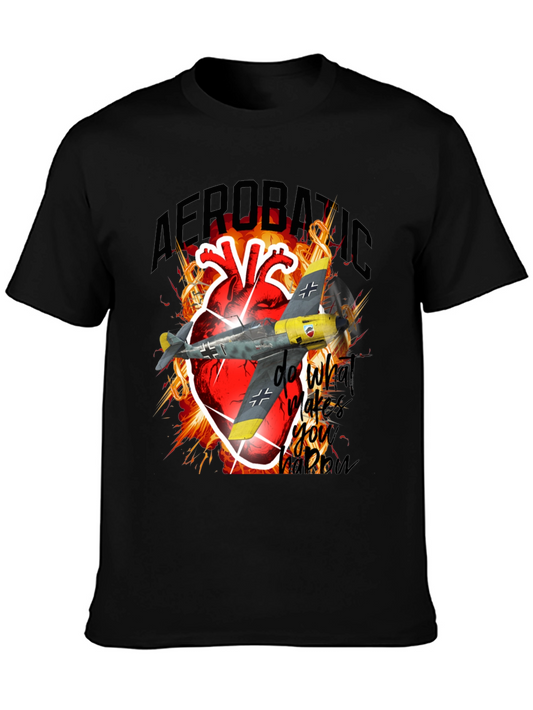 Aerobatic Plane Heart T-Shirt - Do What Makes You Happy