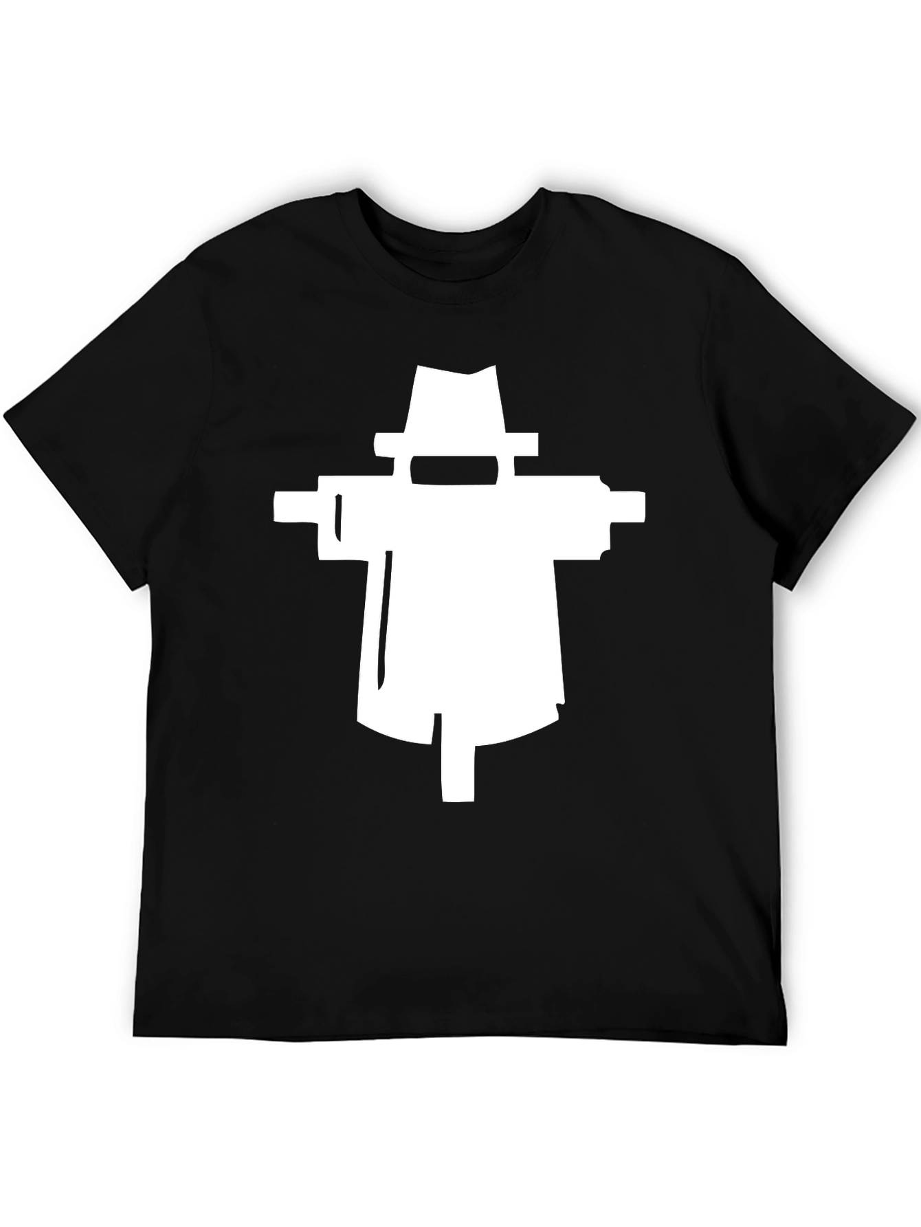 Modern Scarecrow Graphic Tee - Black