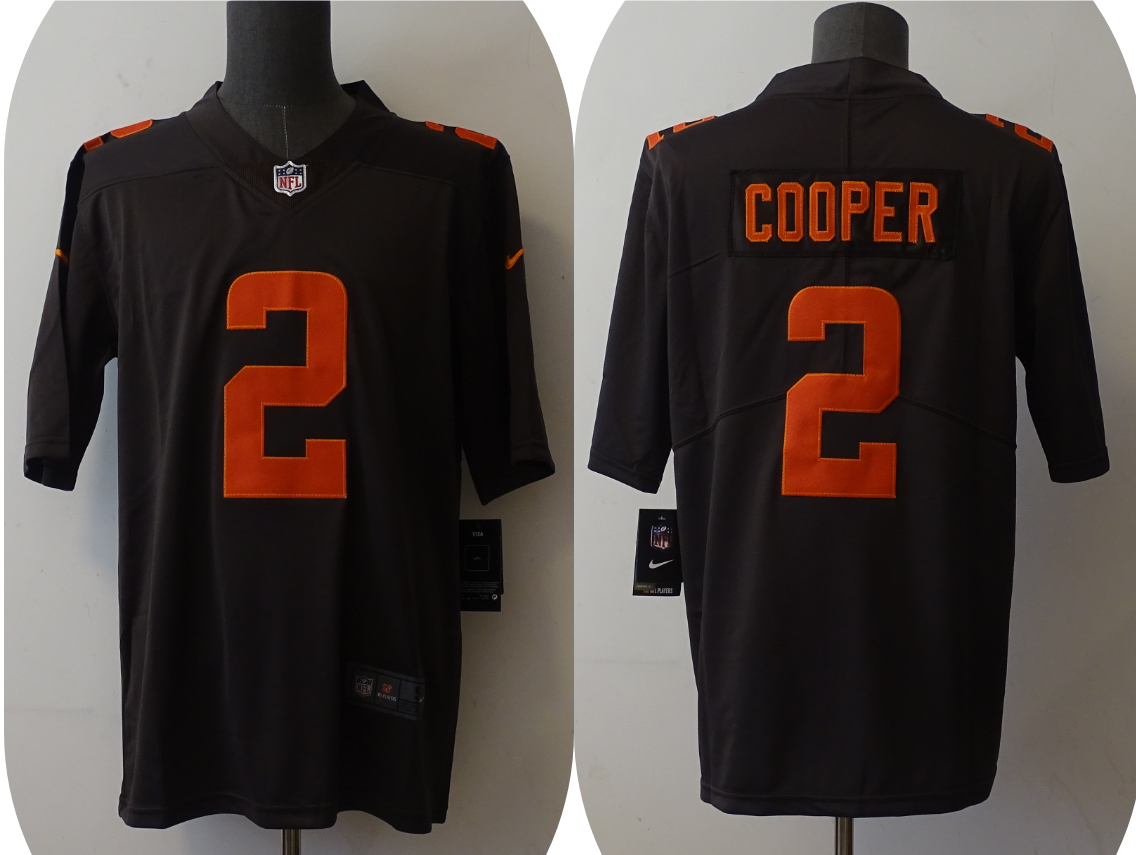 Men's Cleveland Browns Amari Cooper #2 Brown Game Jerseys