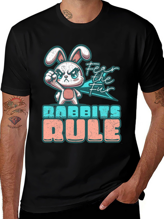 Fear the Fur Funny Bunny Graphic T-Shirt