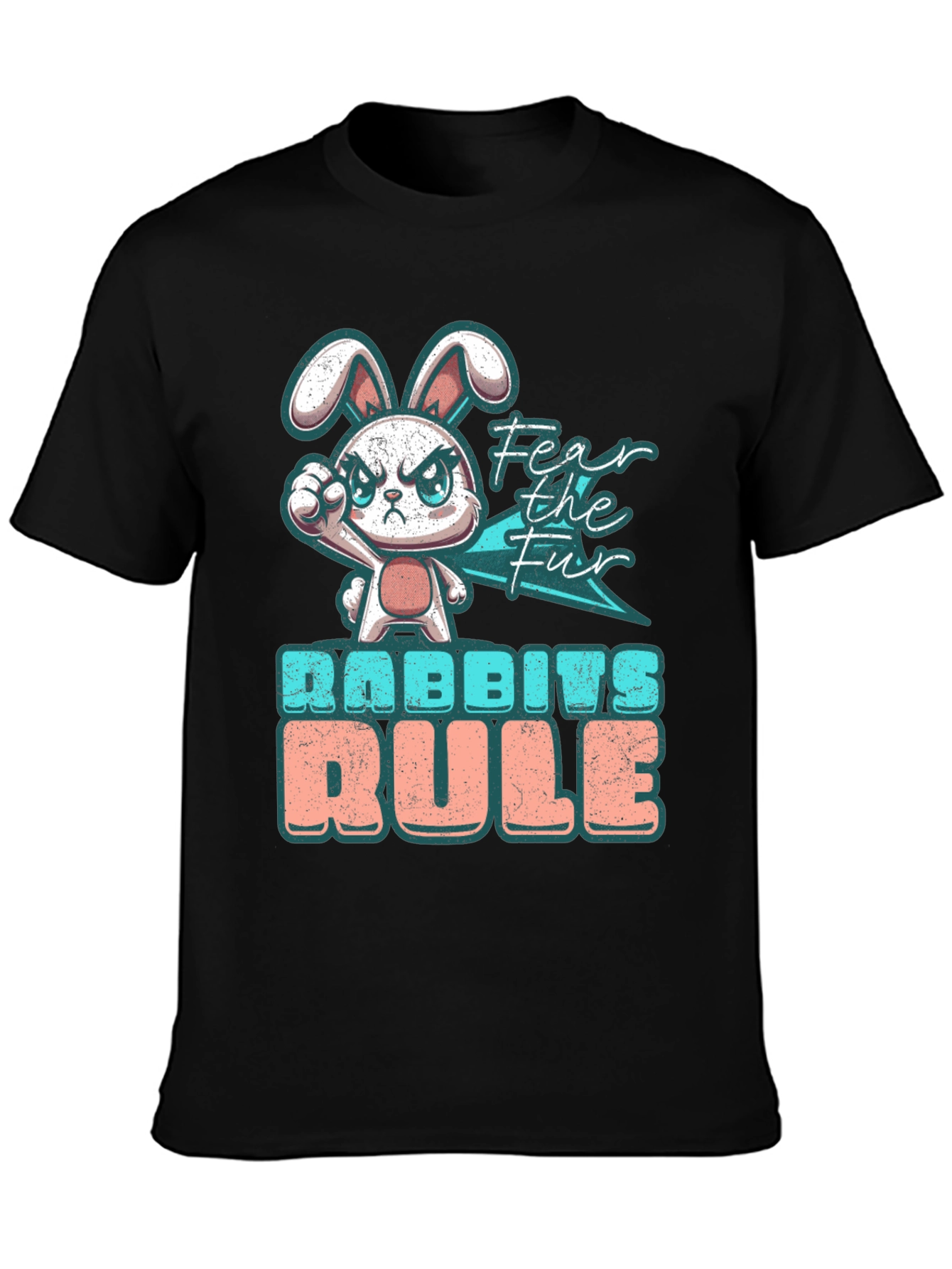 Fear the Fur Funny Bunny Graphic T-Shirt