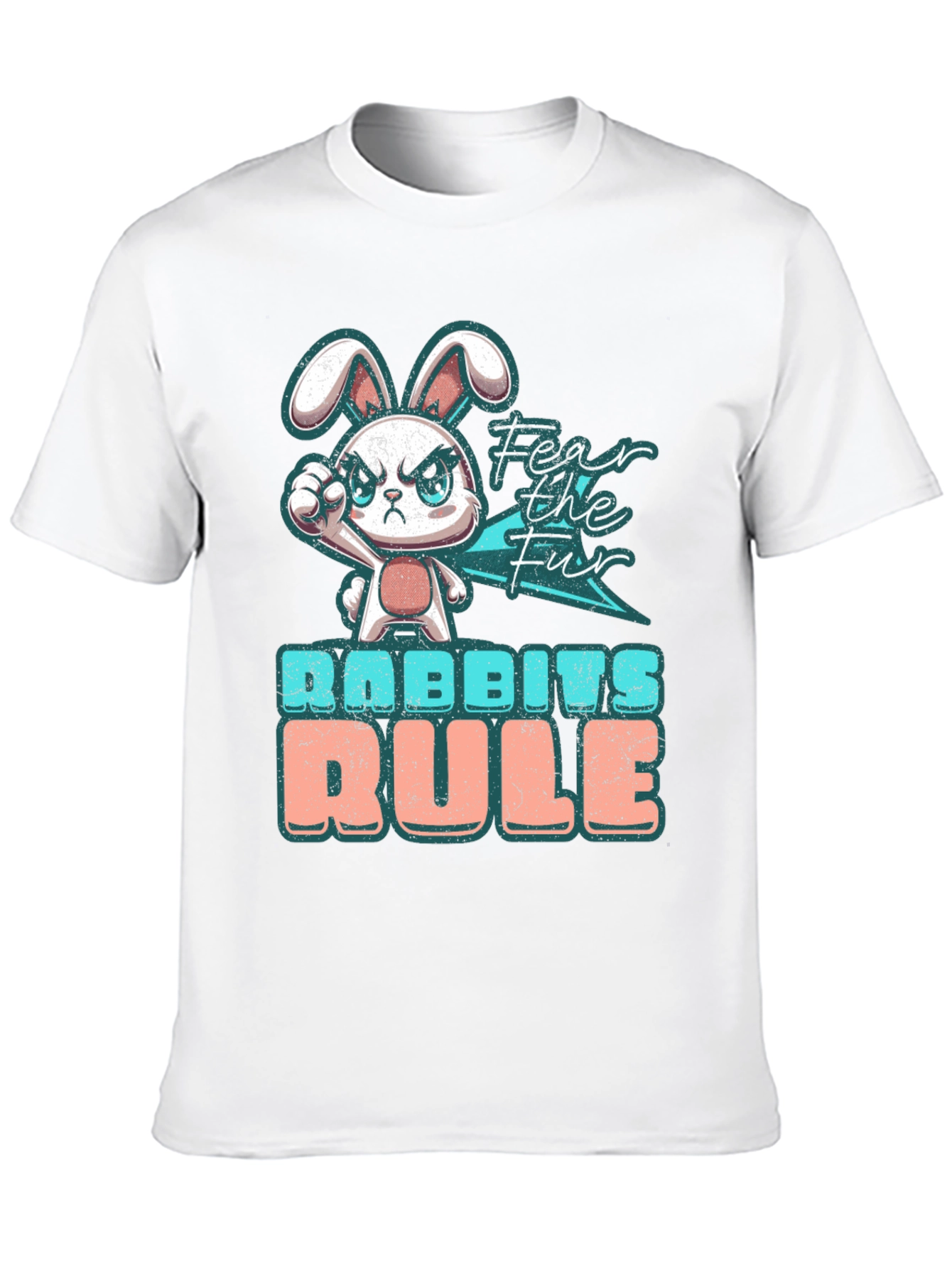 Fear the Fur Funny Bunny Graphic T-Shirt