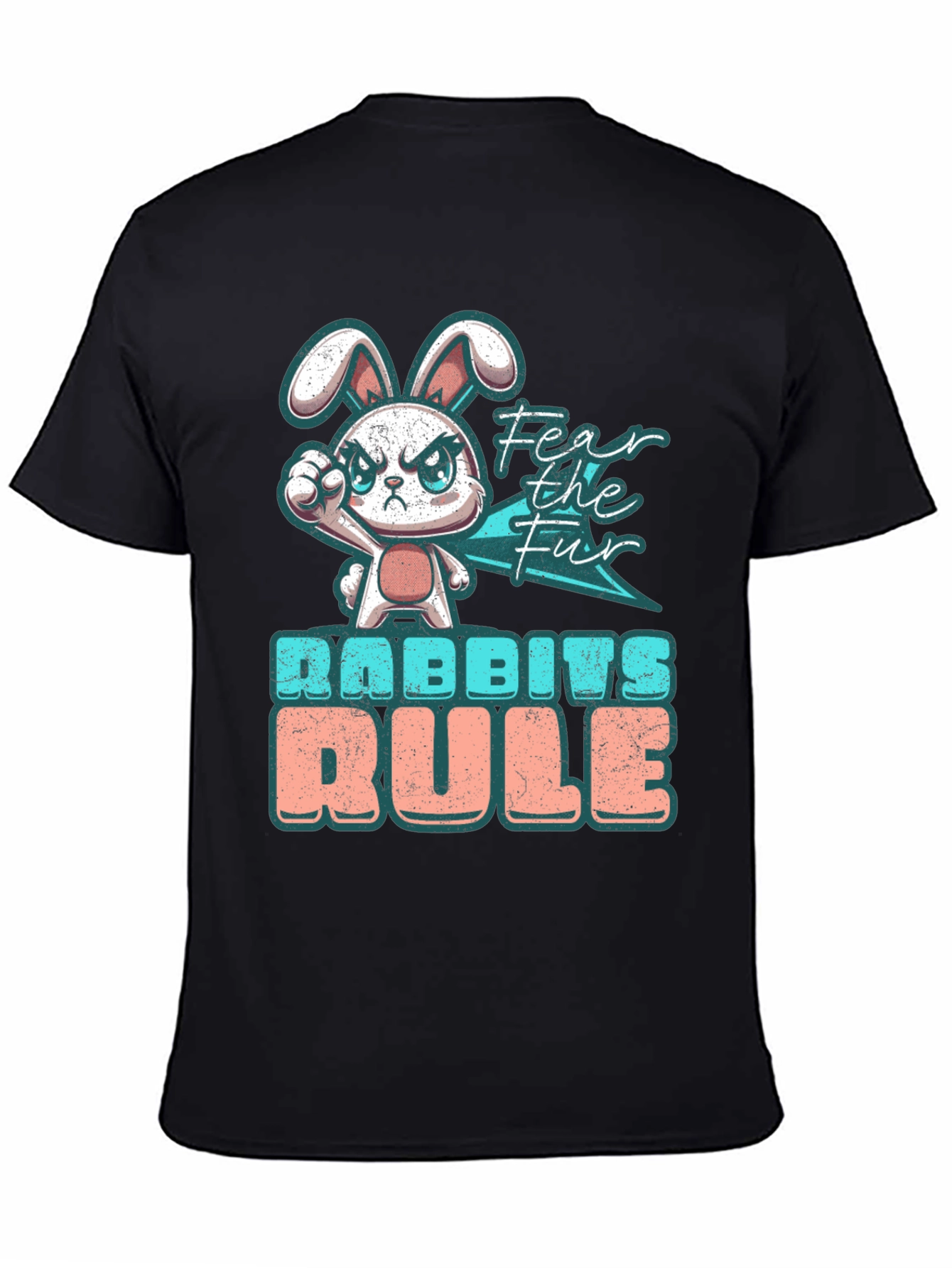 Fear the Fur Funny Bunny Graphic T-Shirt