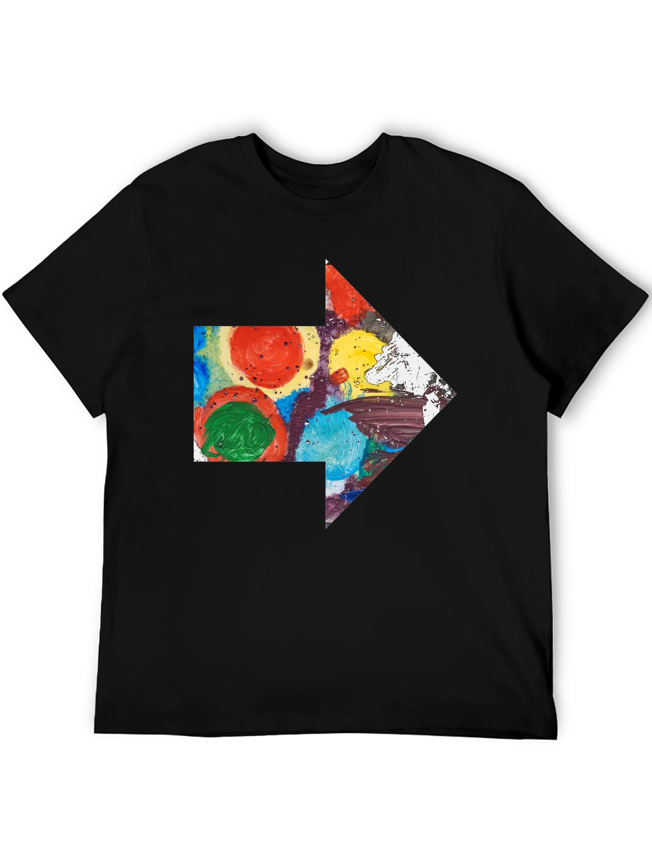 Abstract Arrow Graphic T-Shirt - Artsy Design