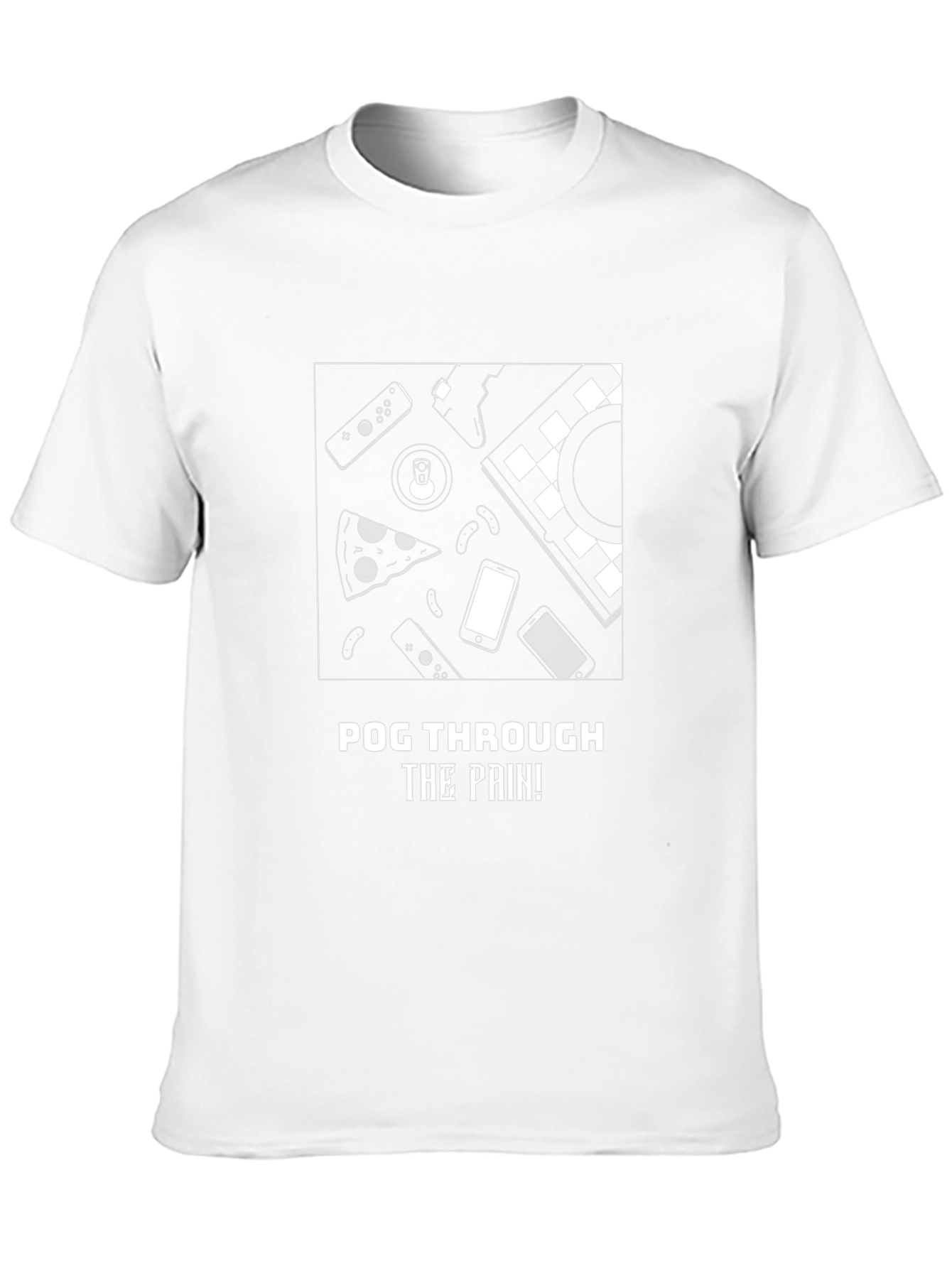 Pog Through The Pain! Black Graphic Tee