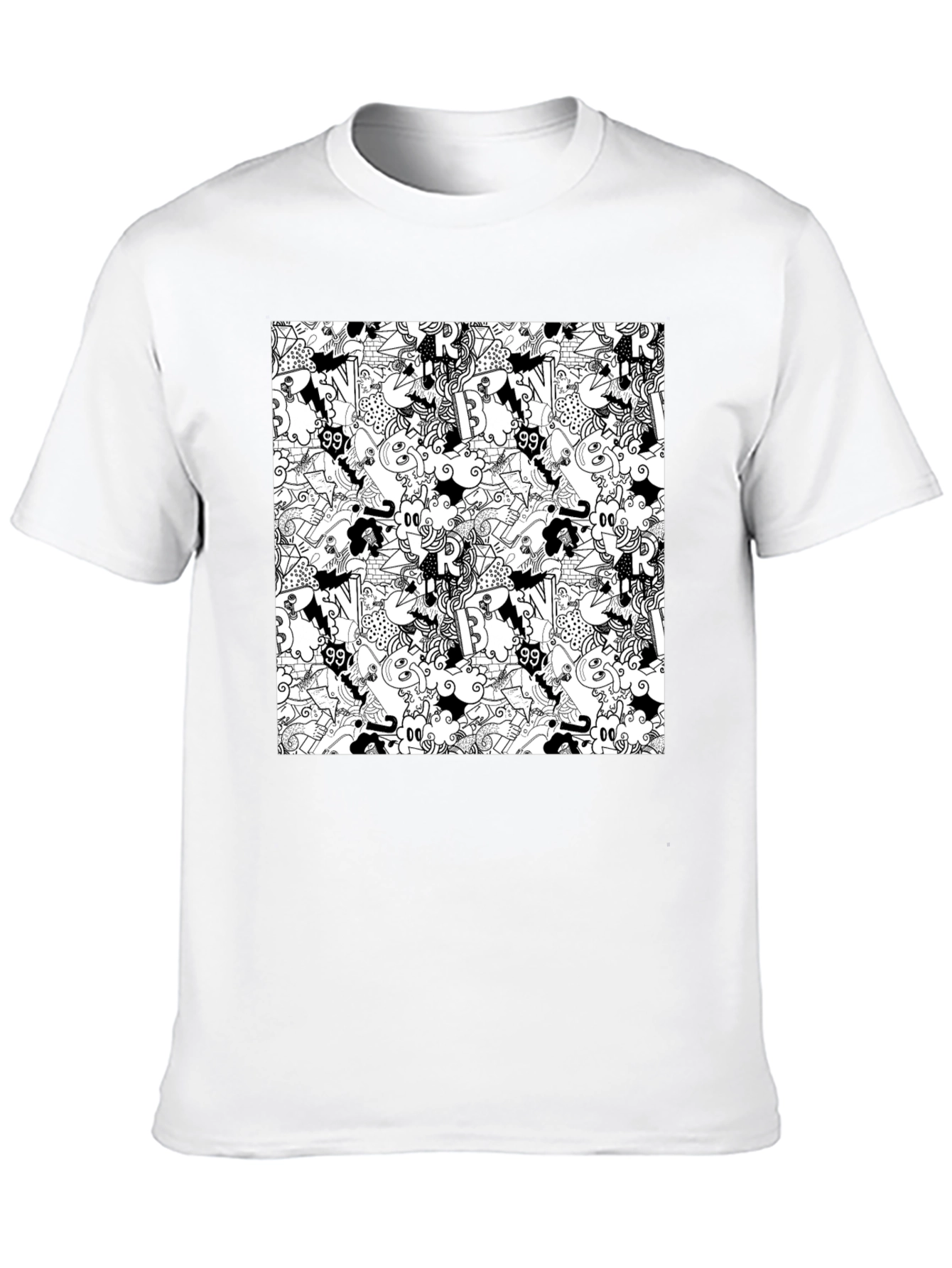 Abstract Black T-Shirt