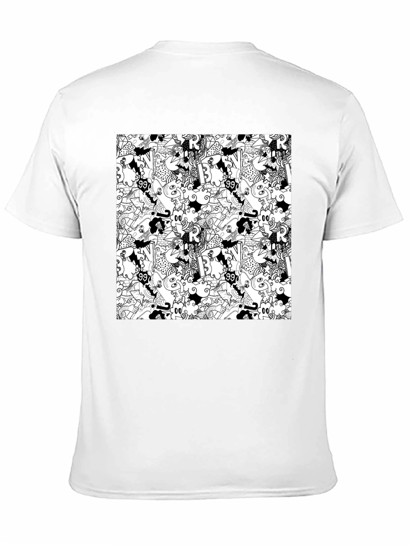 Abstract Black T-Shirt