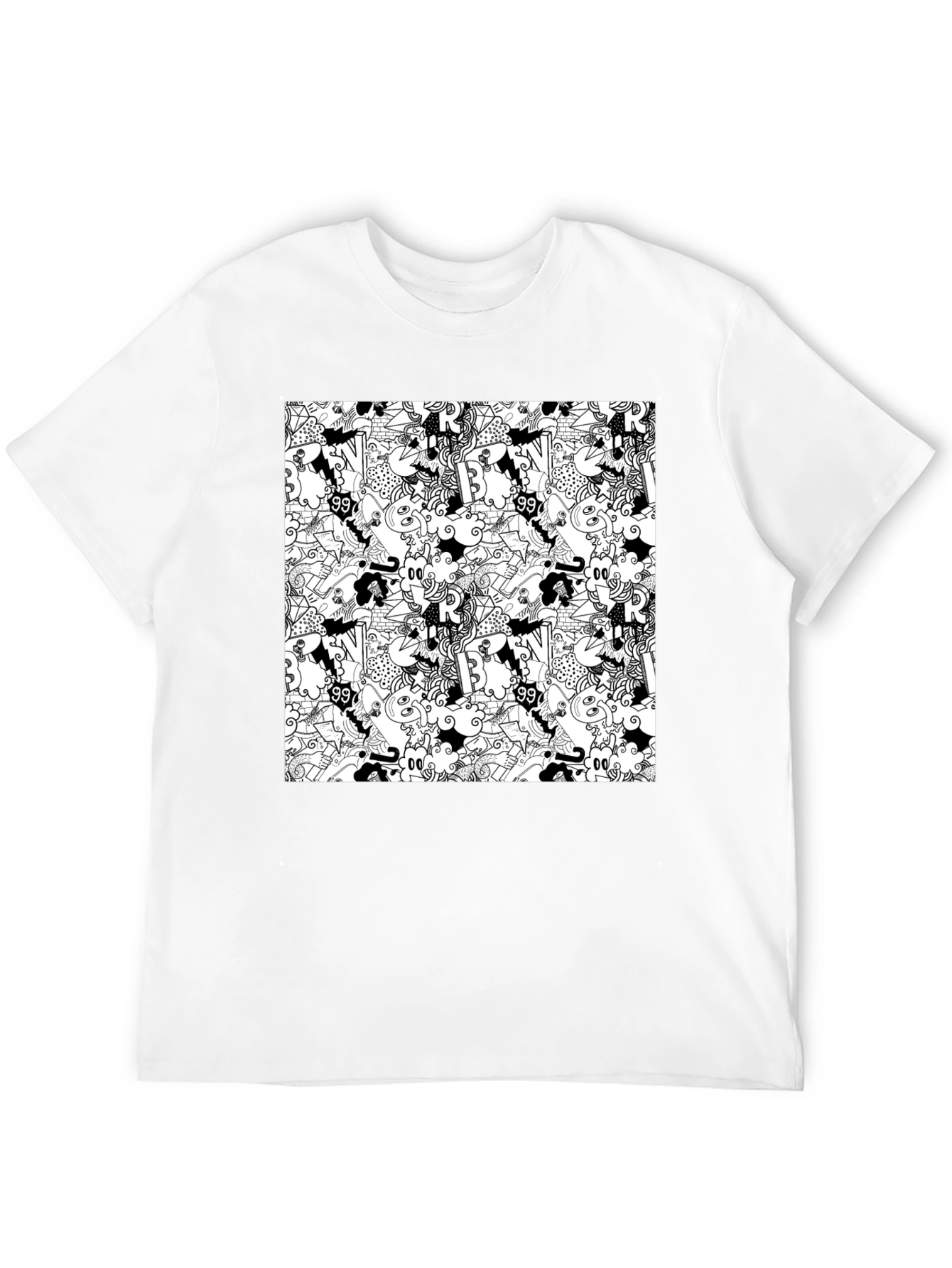 Abstract Black T-Shirt