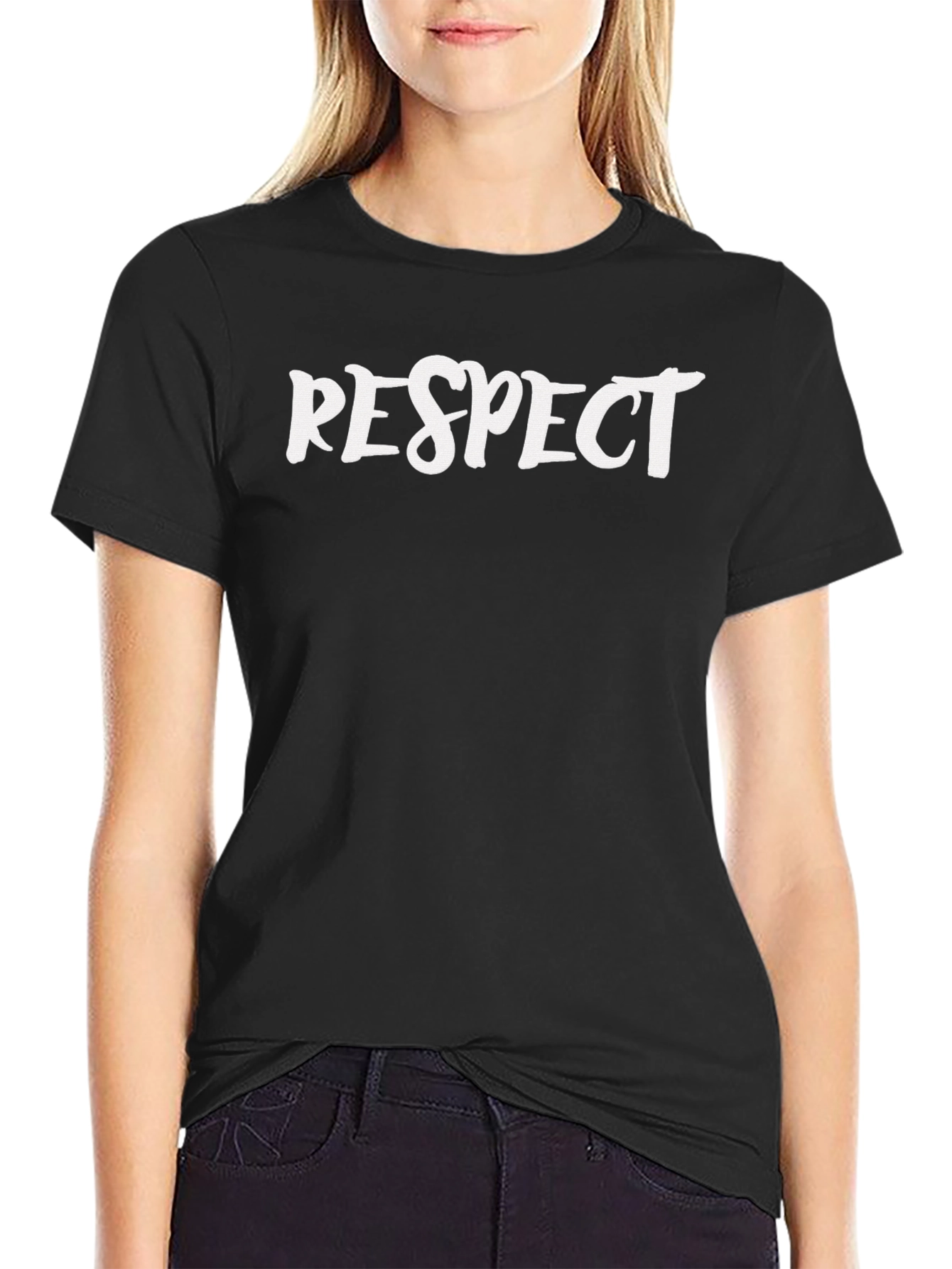 Respect Black T-Shirt - Stylish & Comfortable