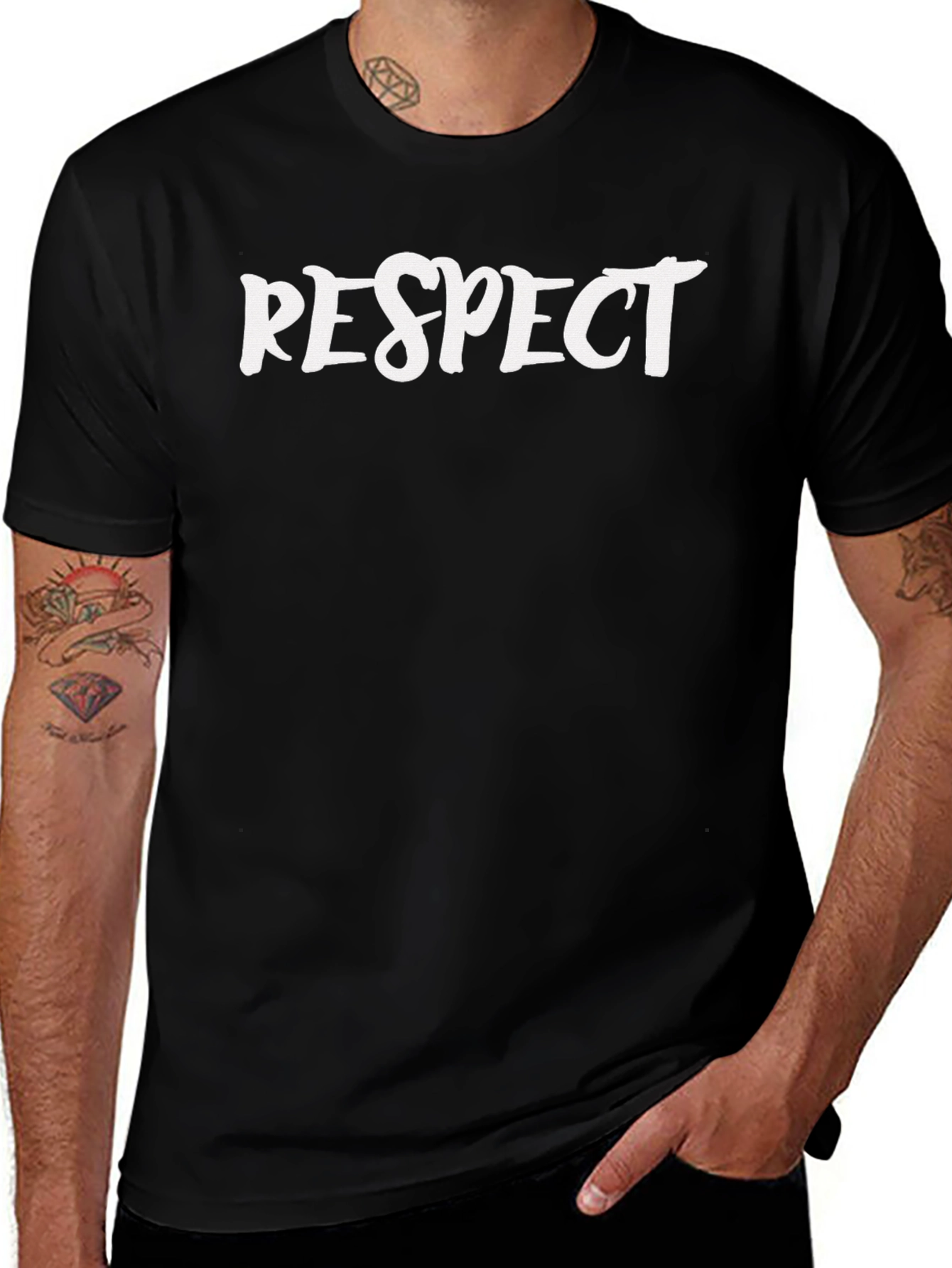 Respect Black T-Shirt - Stylish & Comfortable