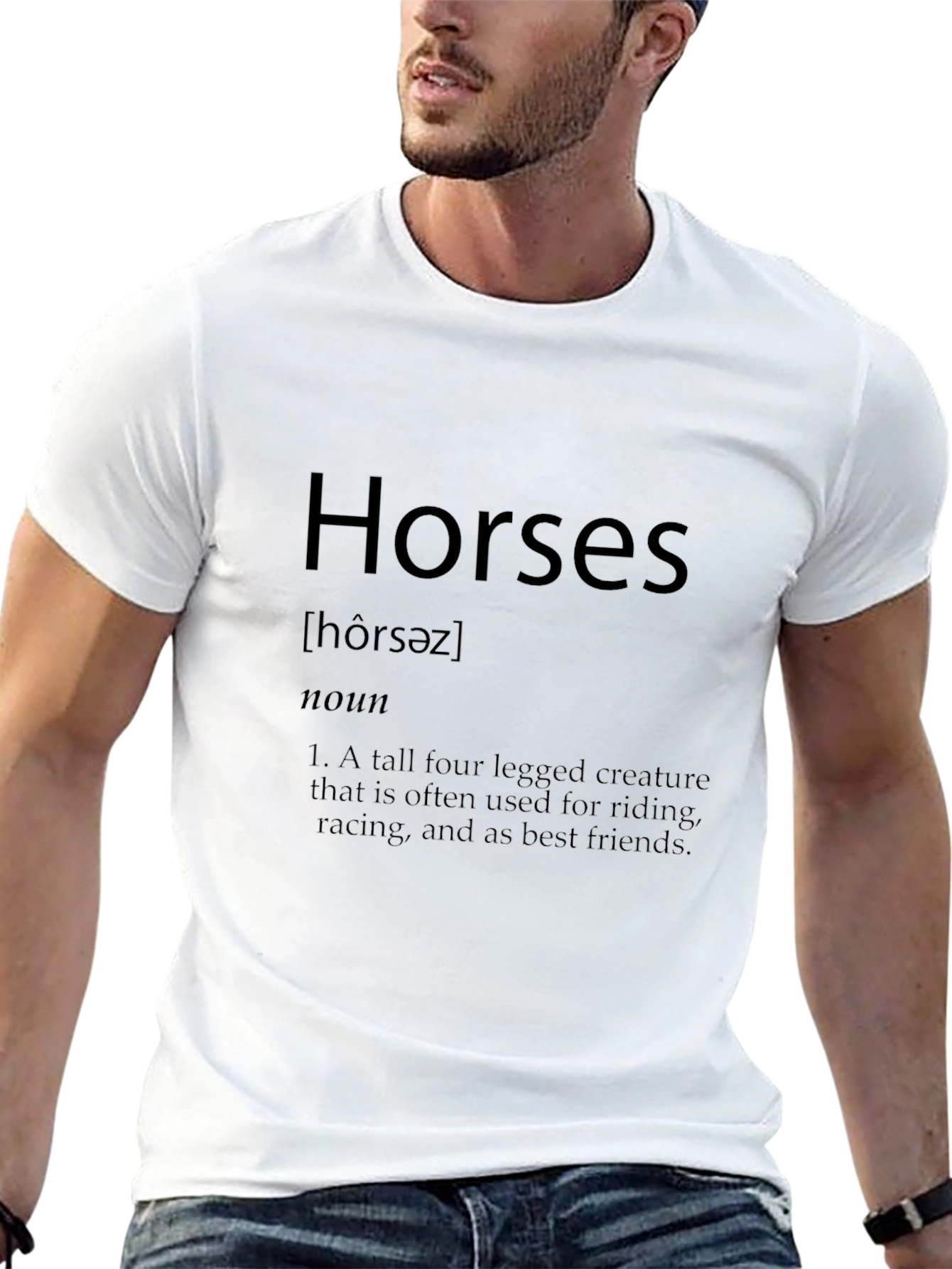 Horses Definition Graphic Tee - Unisex Black T-Shirt