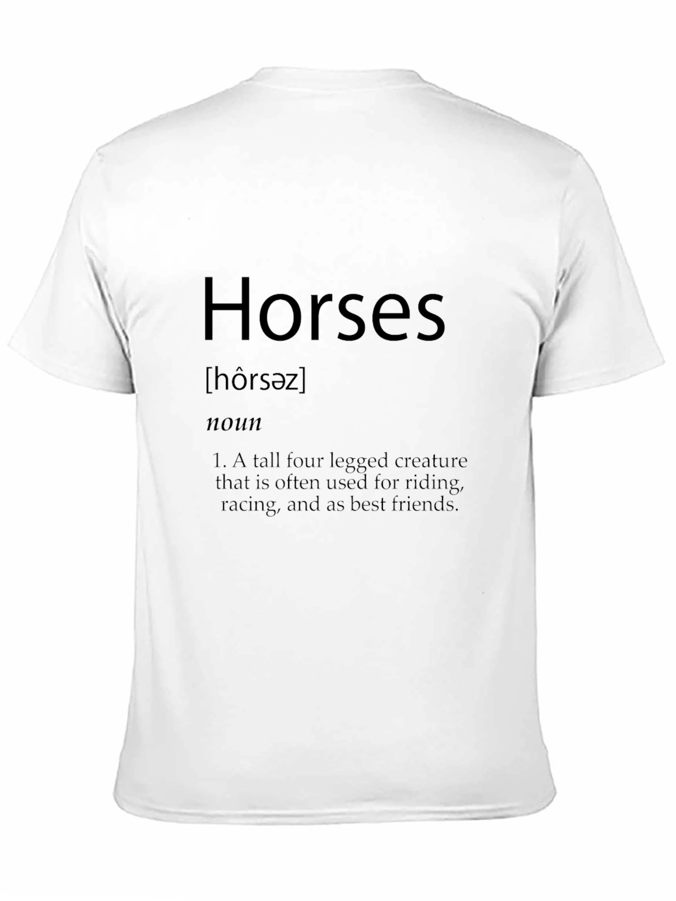 Horses Definition Graphic Tee - Unisex Black T-Shirt