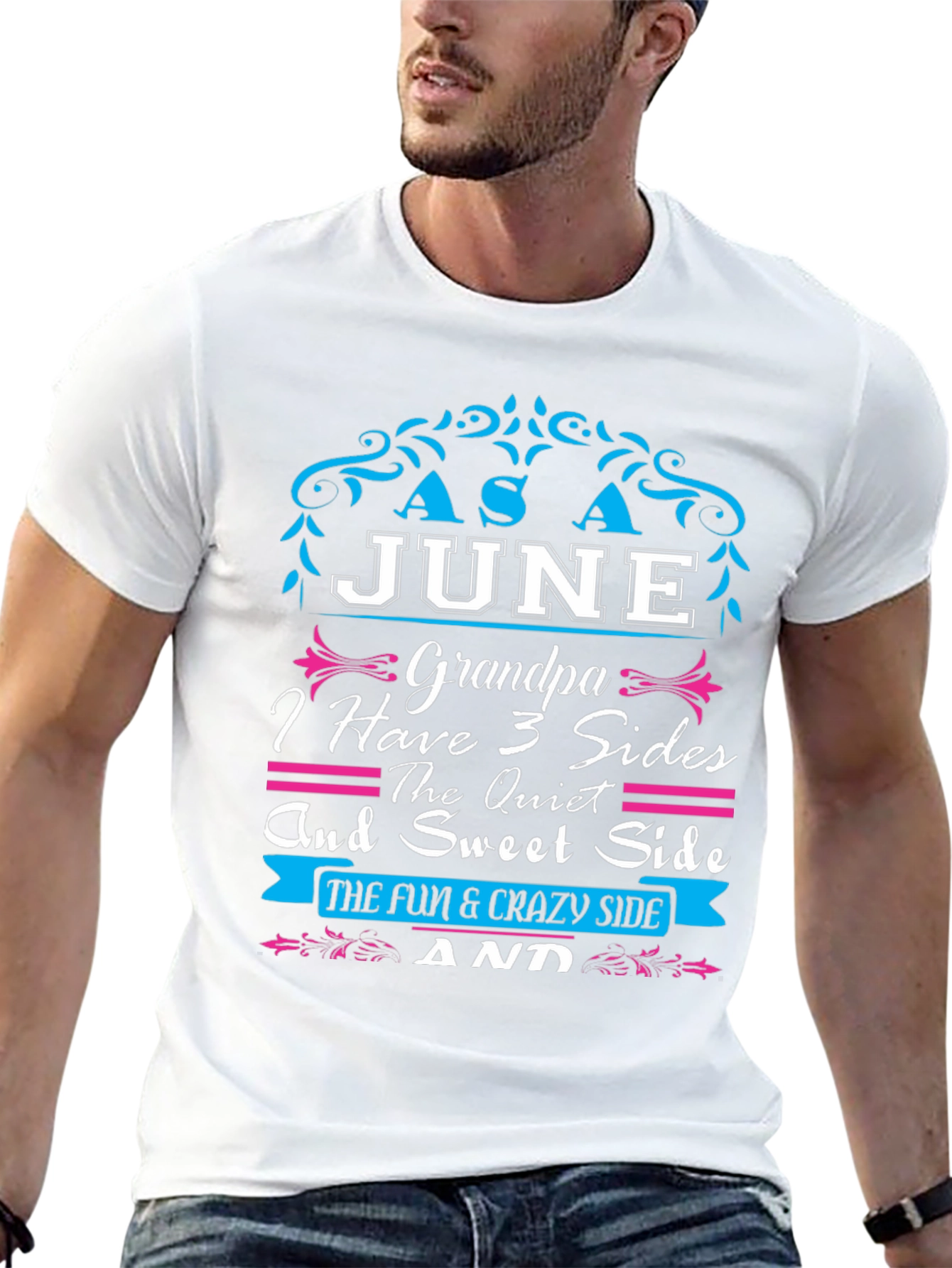 June Grandpa 3 Sides T-Shirt