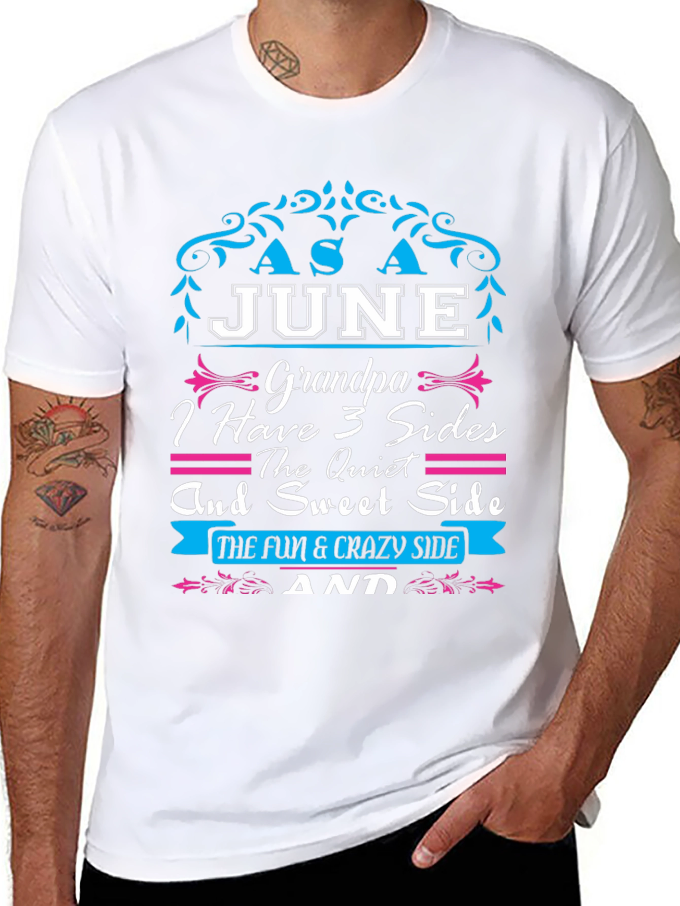 June Grandpa 3 Sides T-Shirt