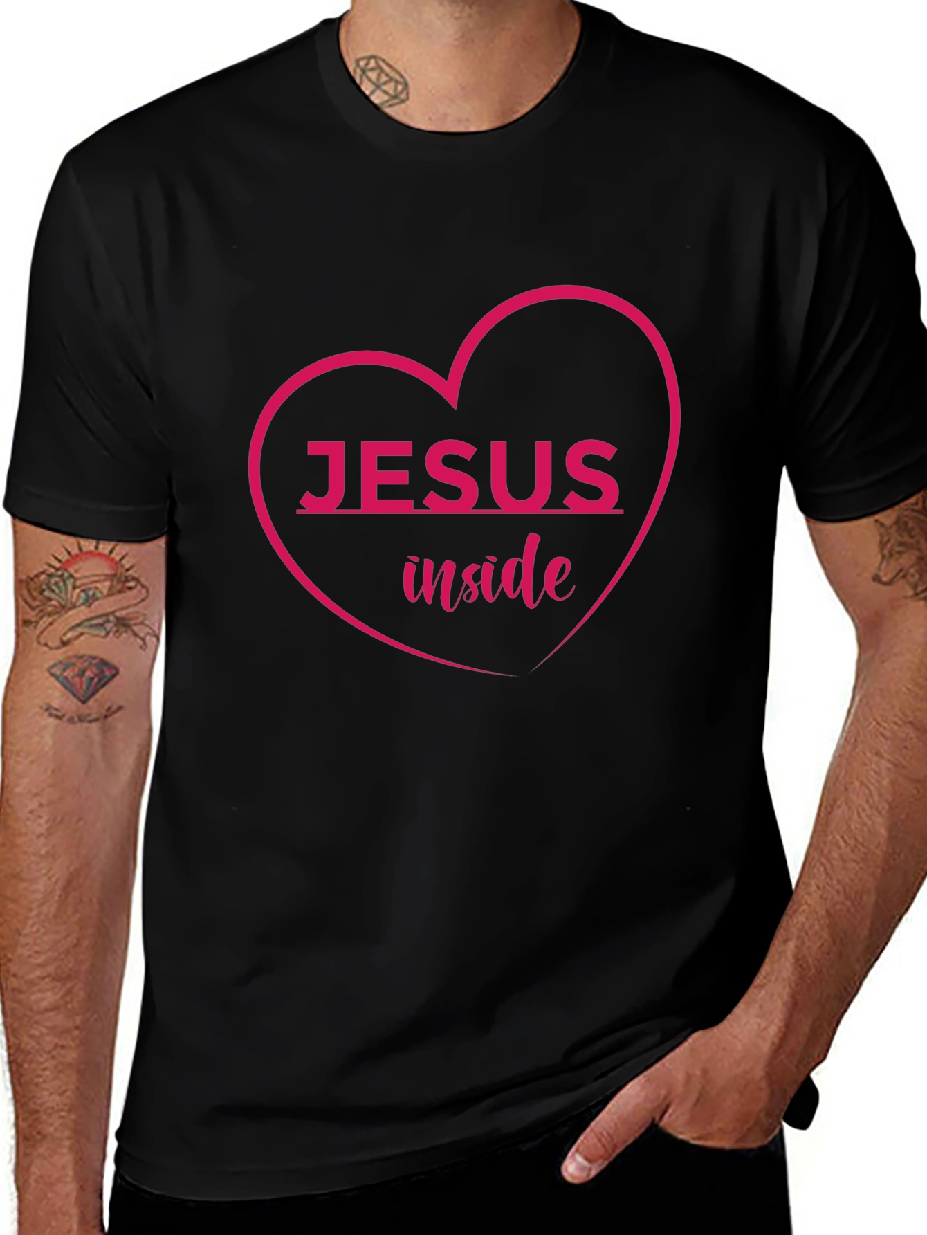 Jesus Inside Heart Graphic Tee